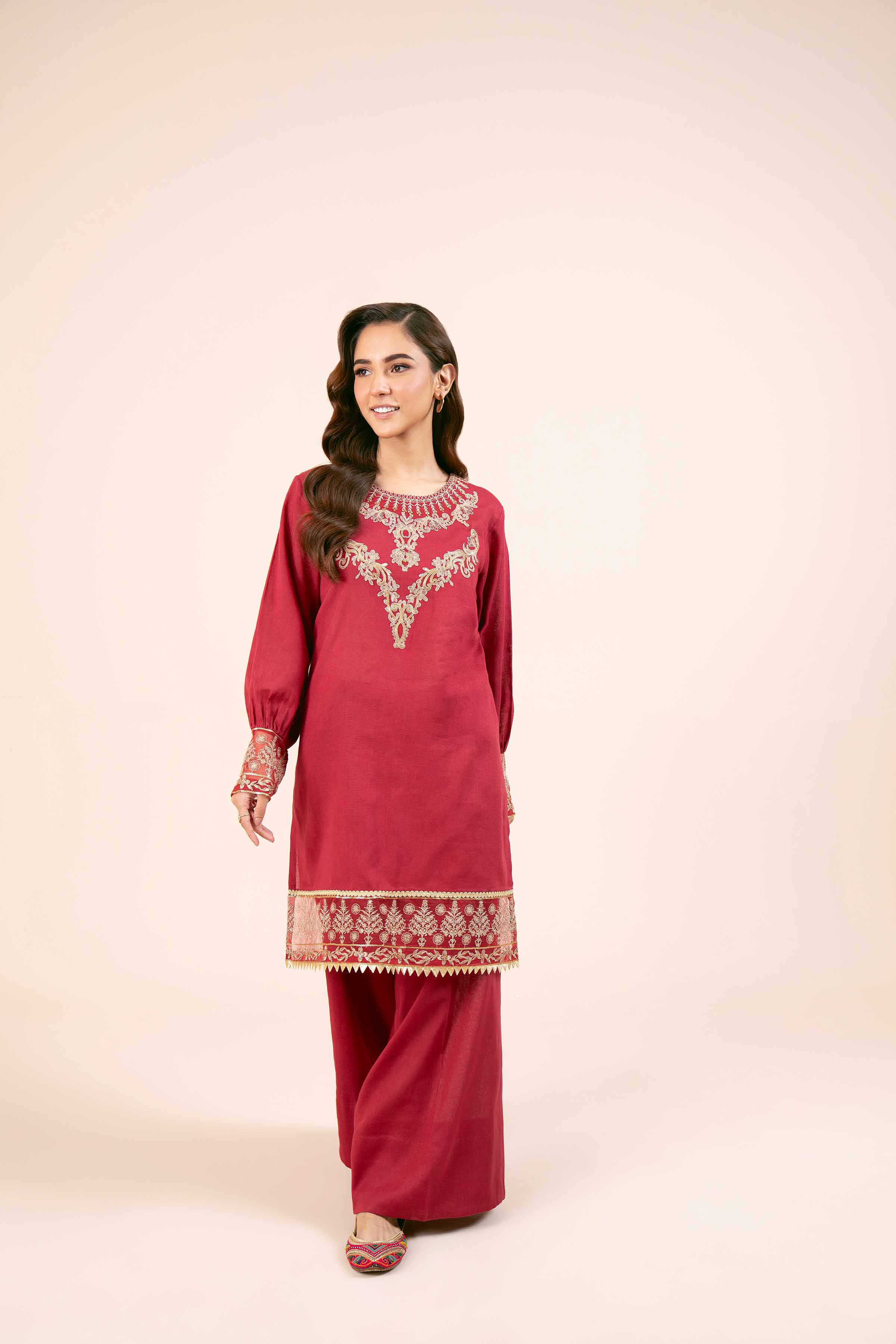 2 Piece - Dyed Embroidered Suit - 42404021 - Image 5