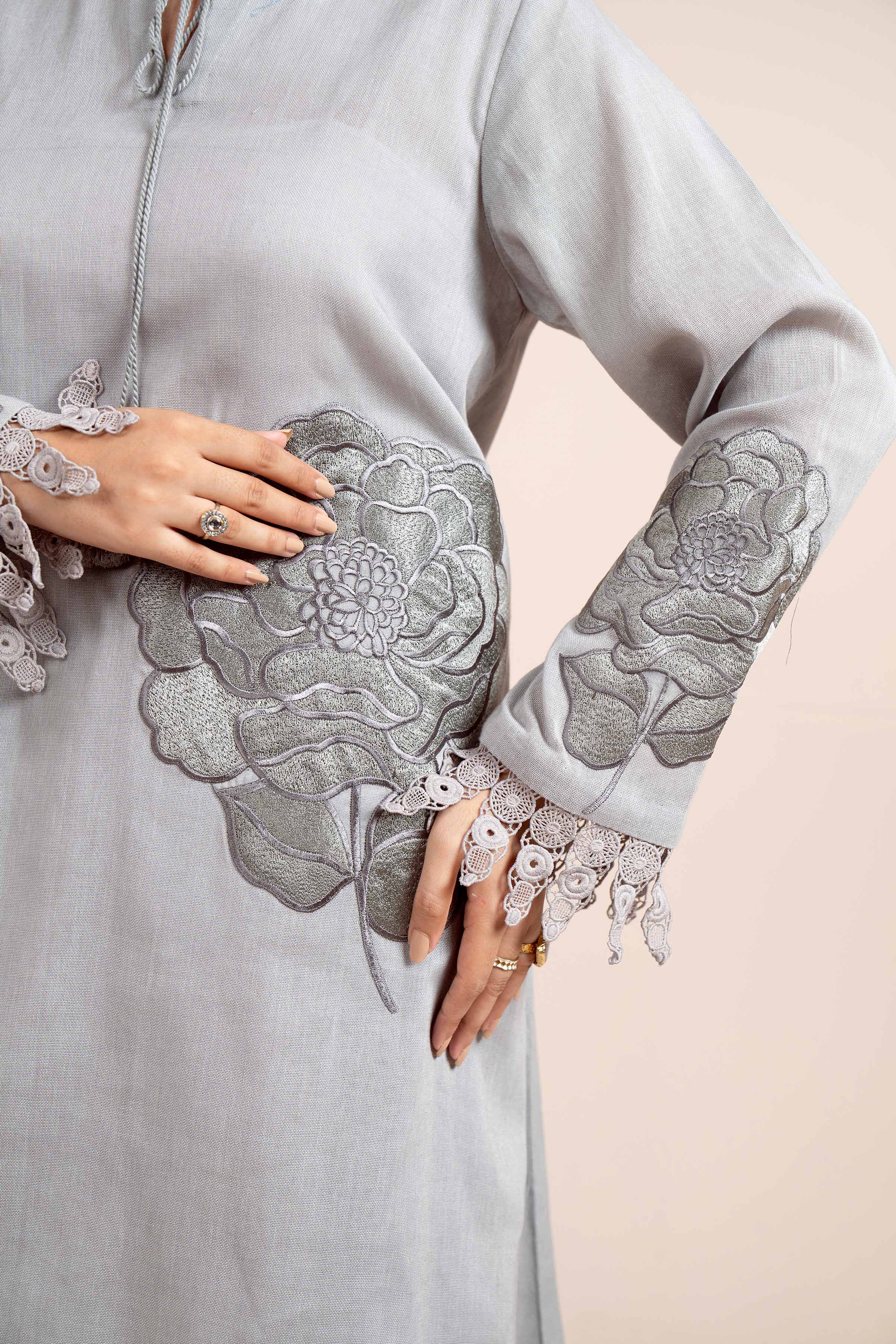 2 Piece - Dyed Embroidered Suit - 42404028 - Image 5