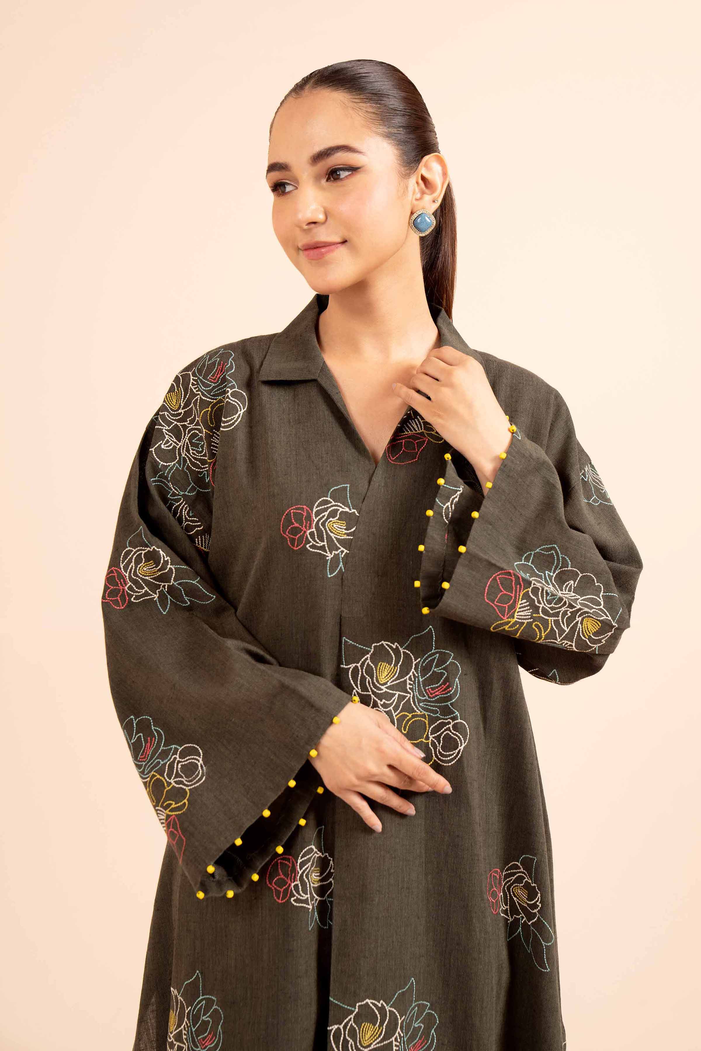 2 Piece - Dyed Embroidered Suit - 42404032 - Image 2