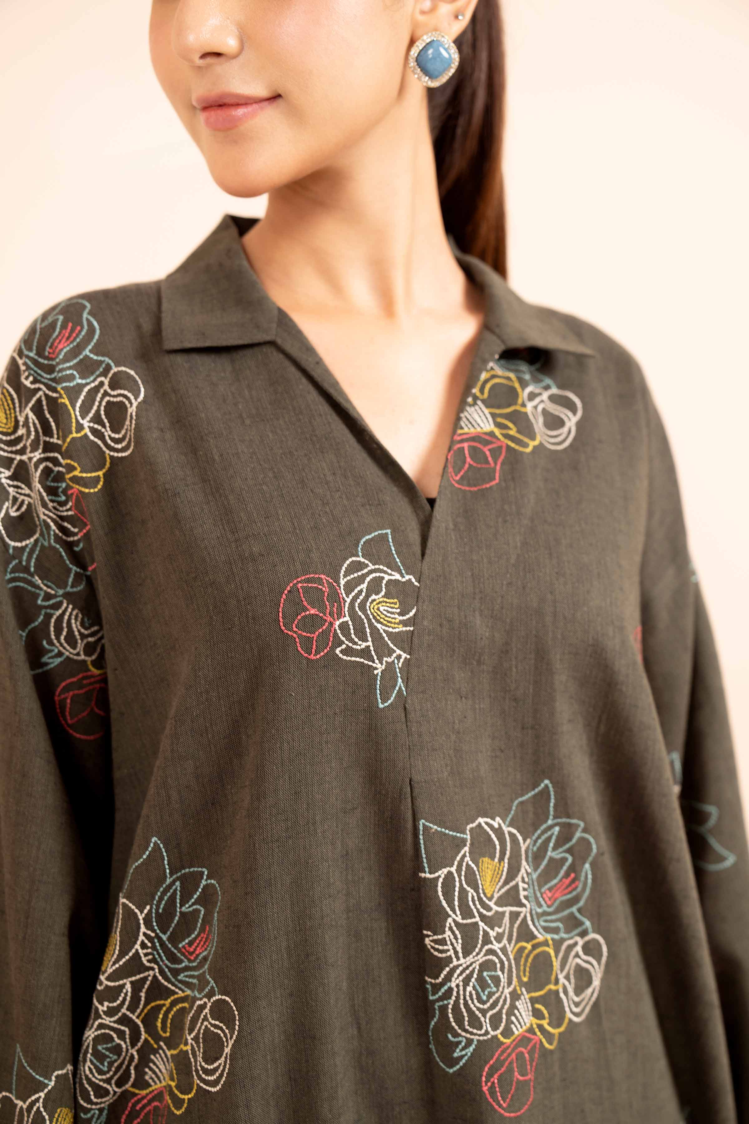 2 Piece - Dyed Embroidered Suit - 42404032 - Image 4