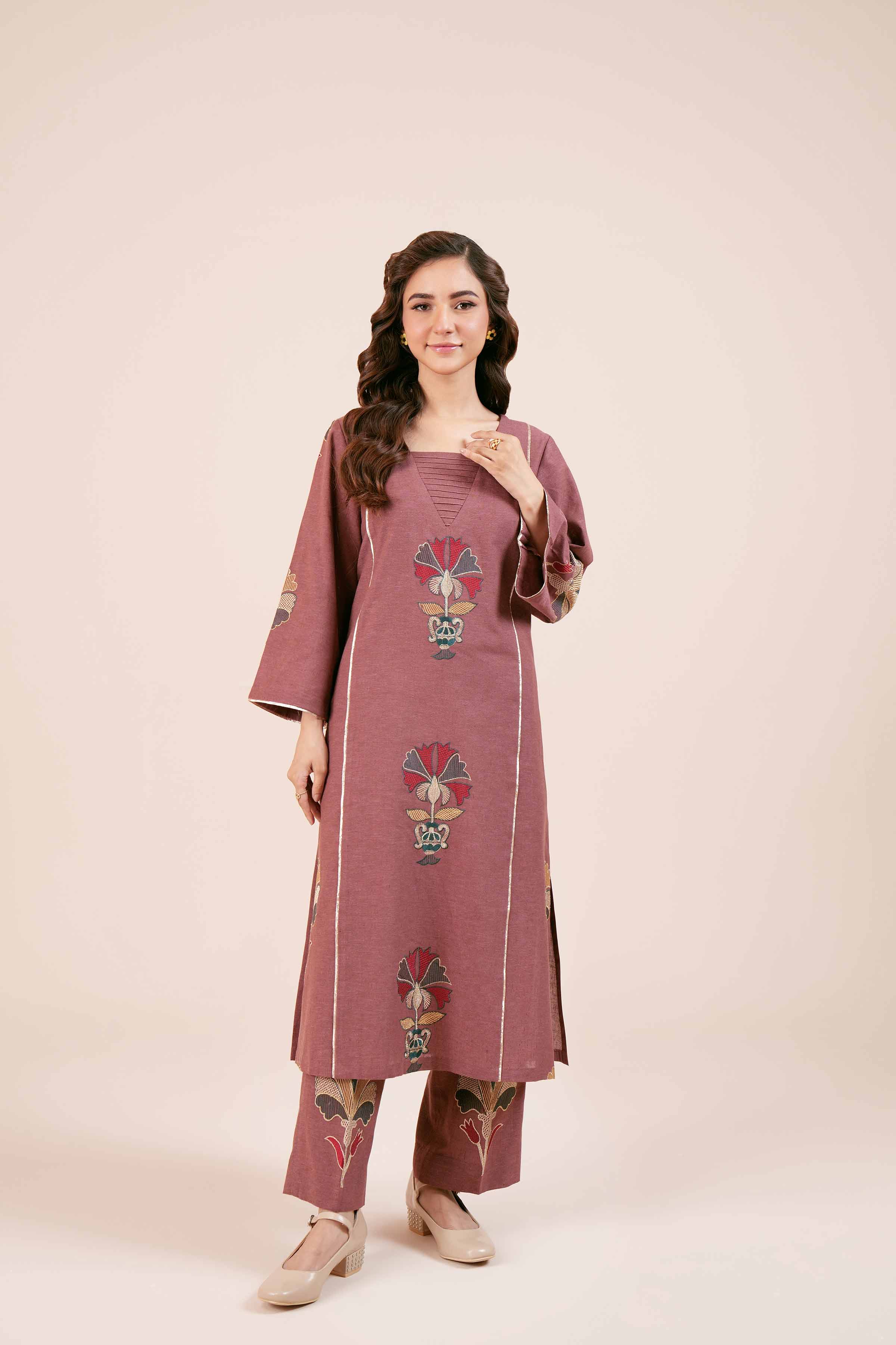 2 Piece - Dyed Embroidered Suit - 42404033 - Image 6