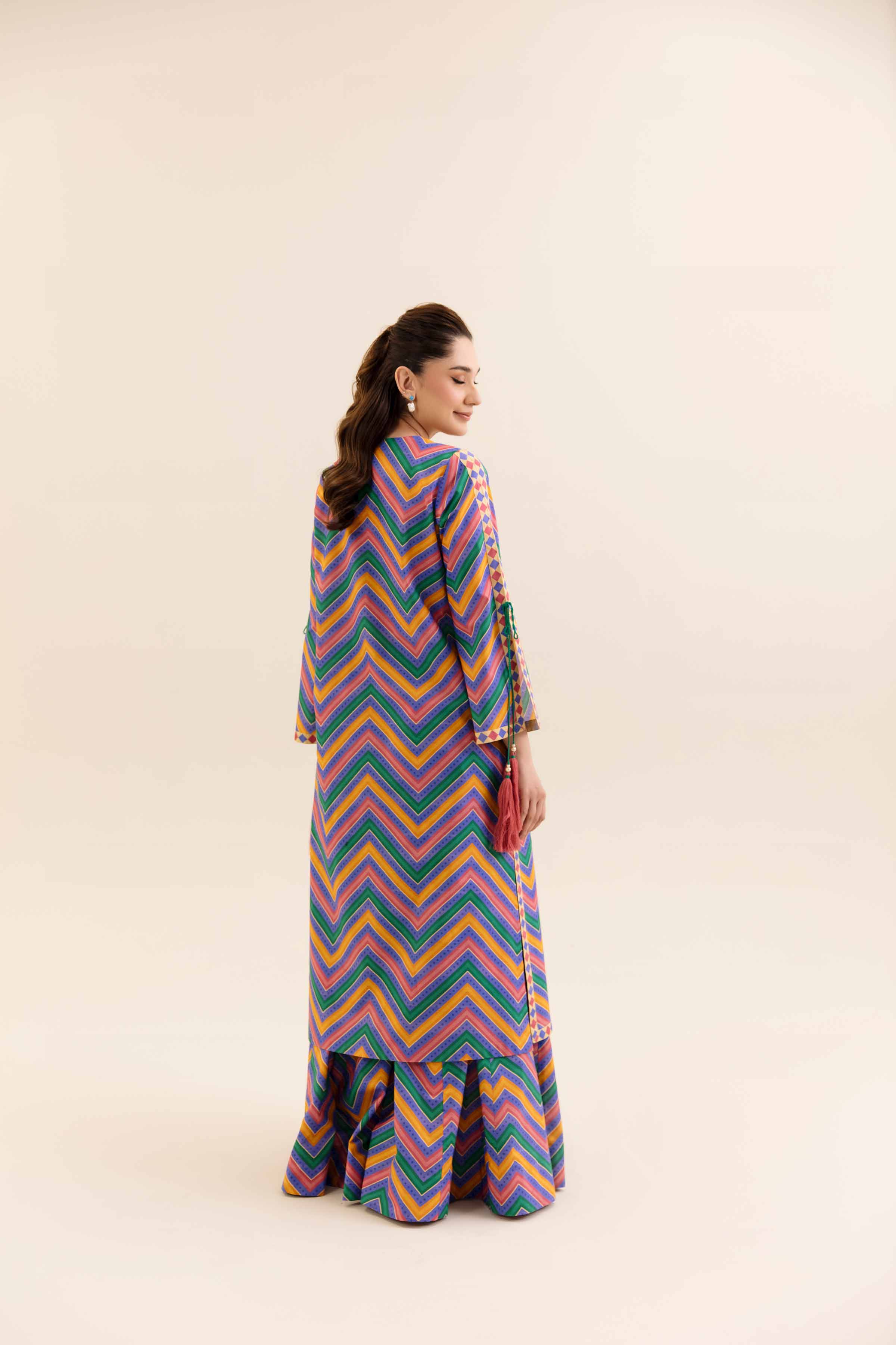 2 Piece - Printed Embroidered Suit - 42404053 - Image 3