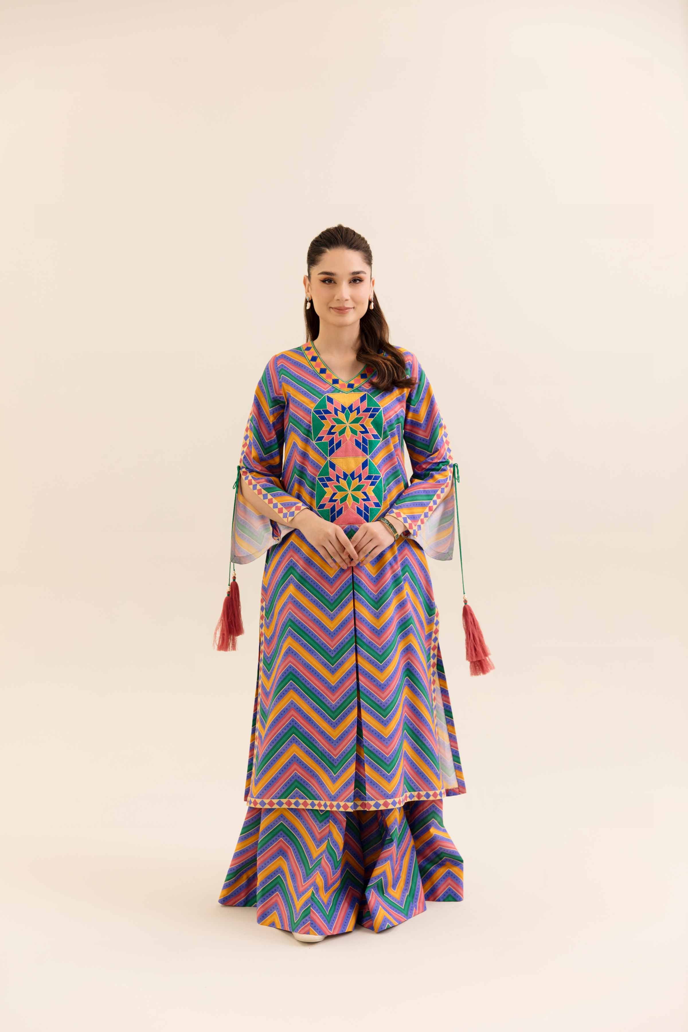 2 Piece - Printed Embroidered Suit - 42404053 - Image 6