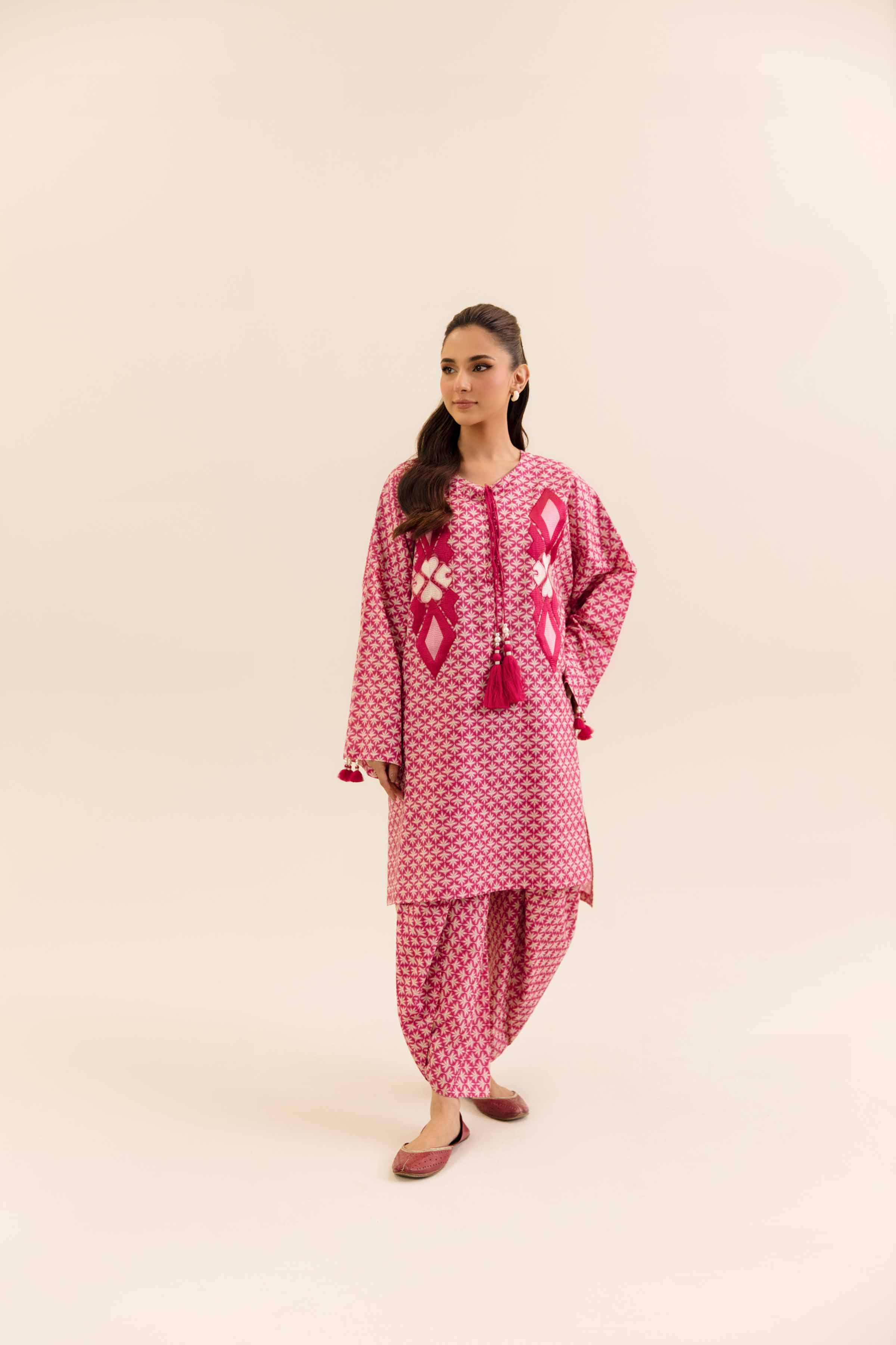 2 Piece - Printed Embroidered Suit - 42404055 - Image 4