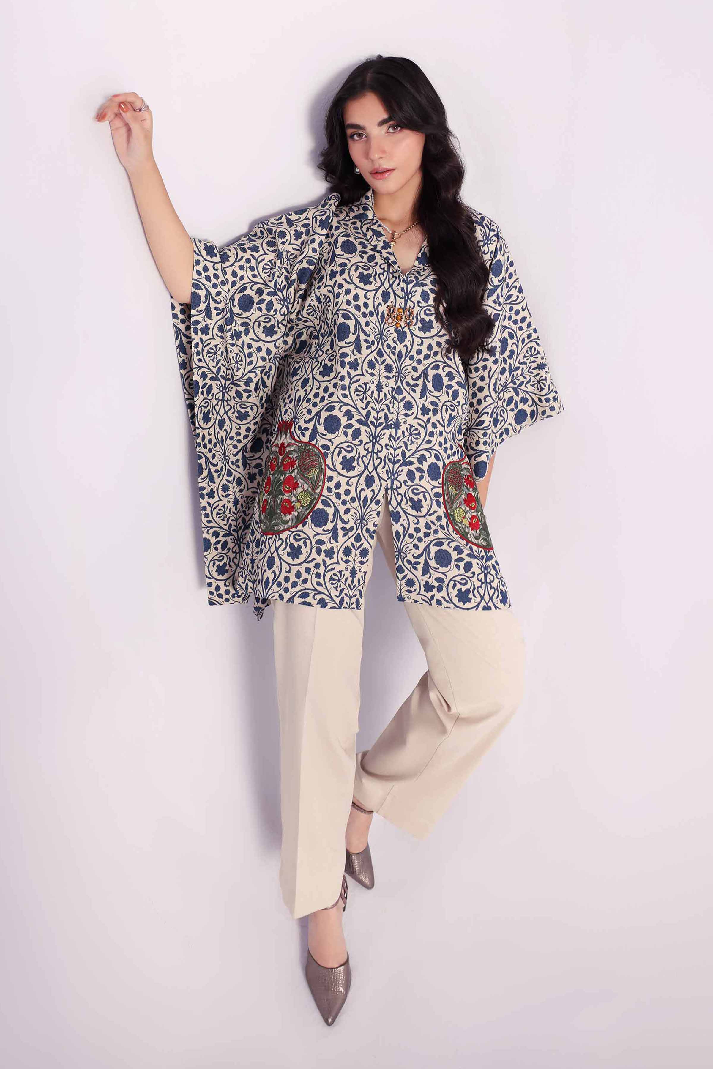 2 Piece - Printed Embroidered Suit - 42404071 - Image 2