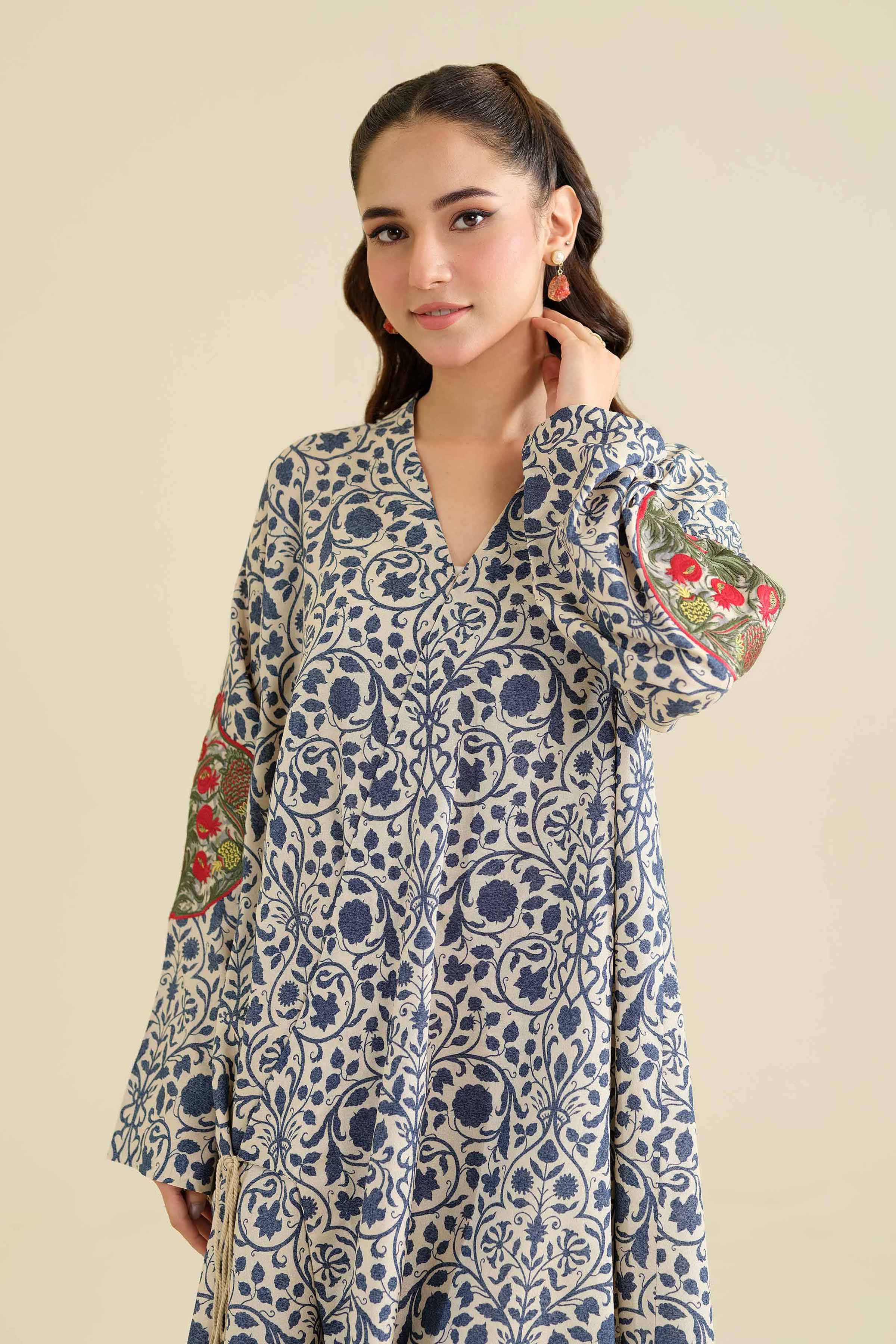 2 Piece - Printed Embroidered Suit - 42404071 - Image 4