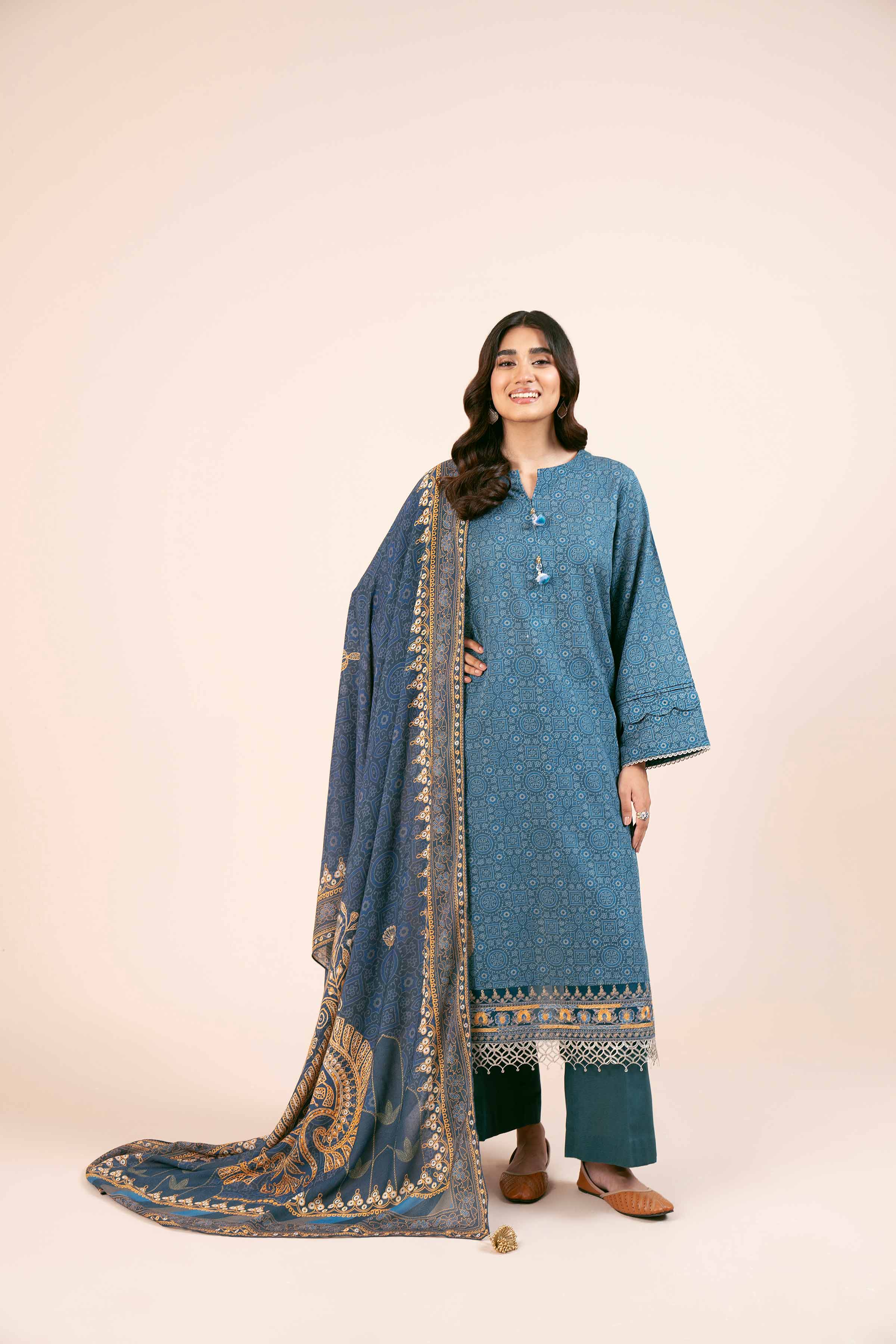 2 Piece - Printed Embroidered Suit - 42404089 - Image 6