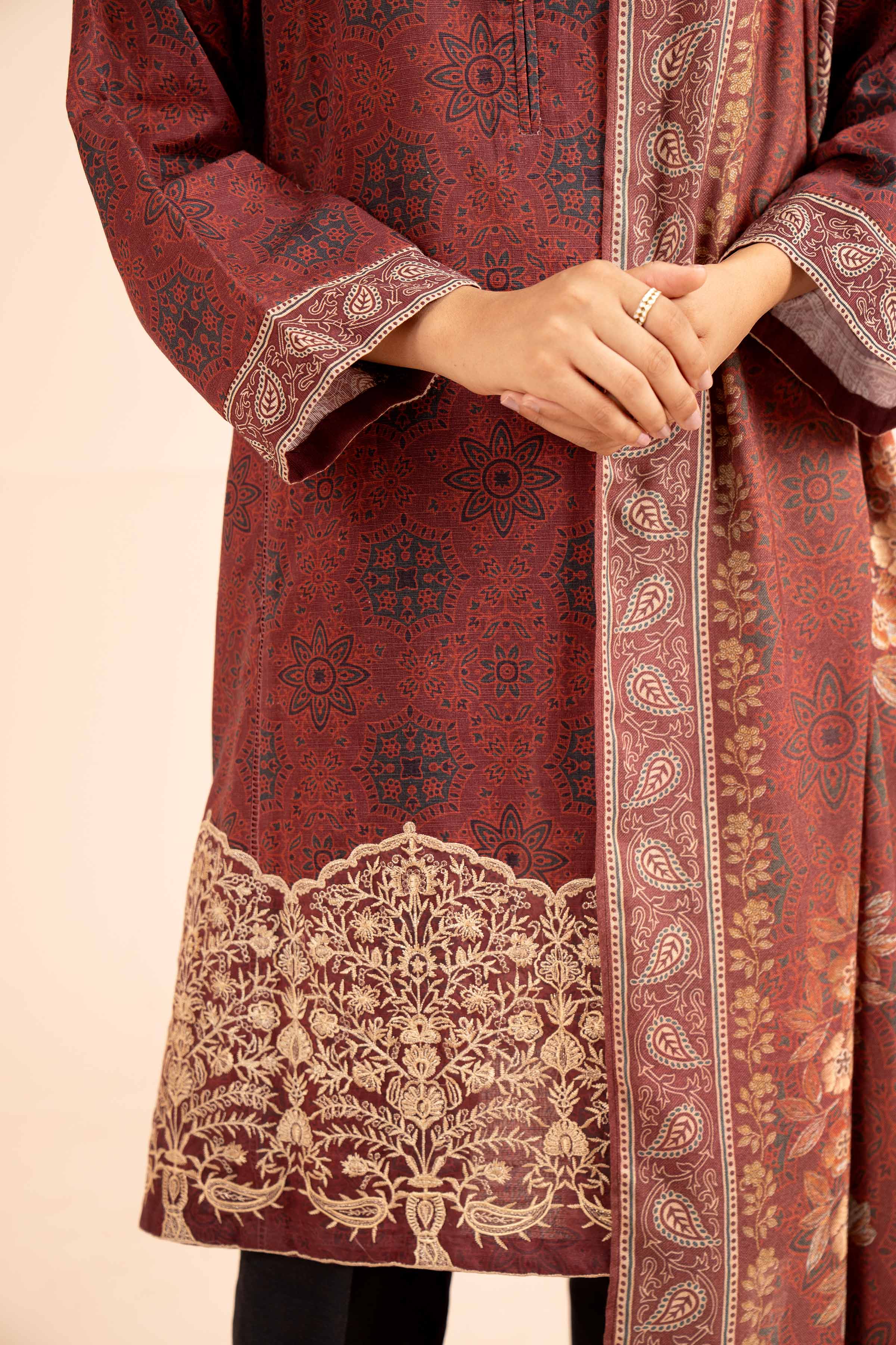 2 Piece - Printed Embroidered Suit - 42404091 - Image 4