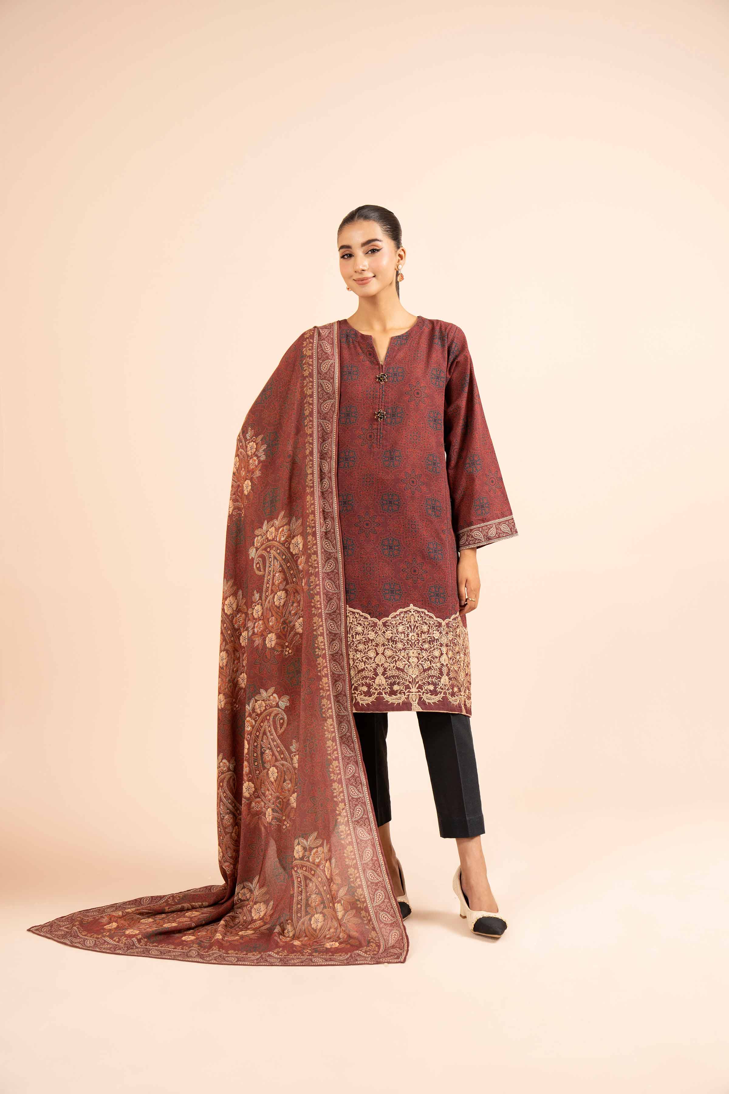 2 Piece - Printed Embroidered Suit - 42404091 - Image 6