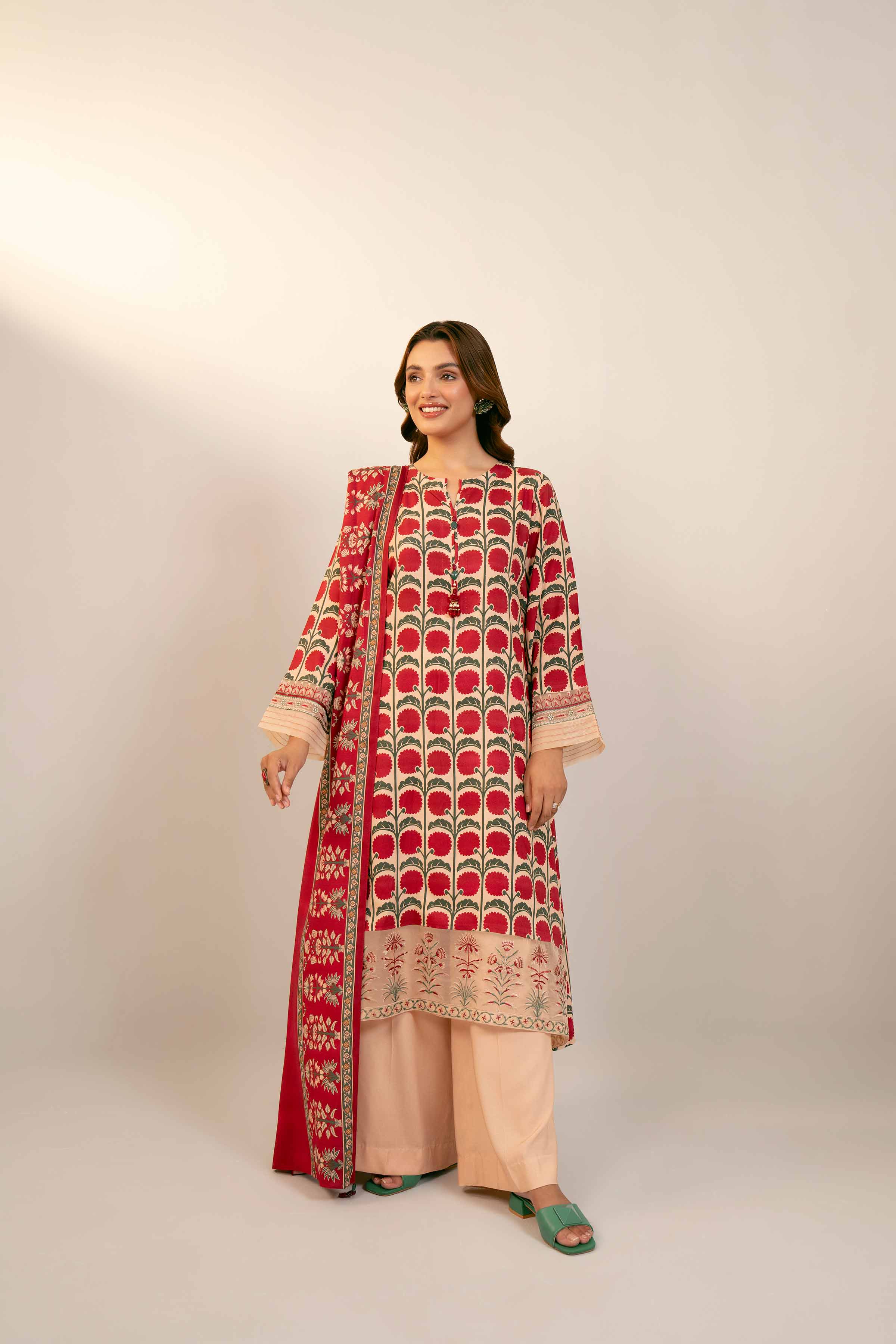 3 Piece - Printed Embroidered Suit - 42404097 - Image 6