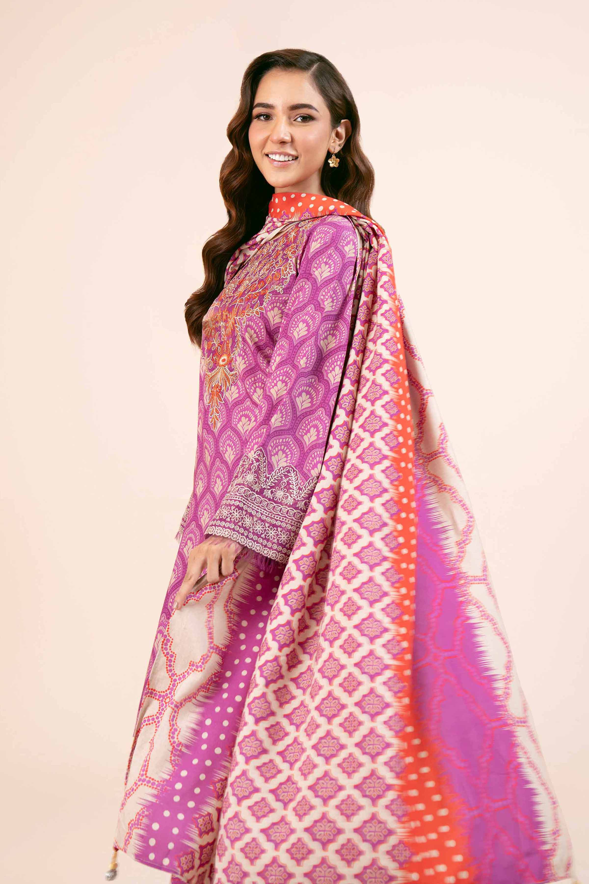 3 Piece - Printed Embroidered Suit - 42404098 - Image 2