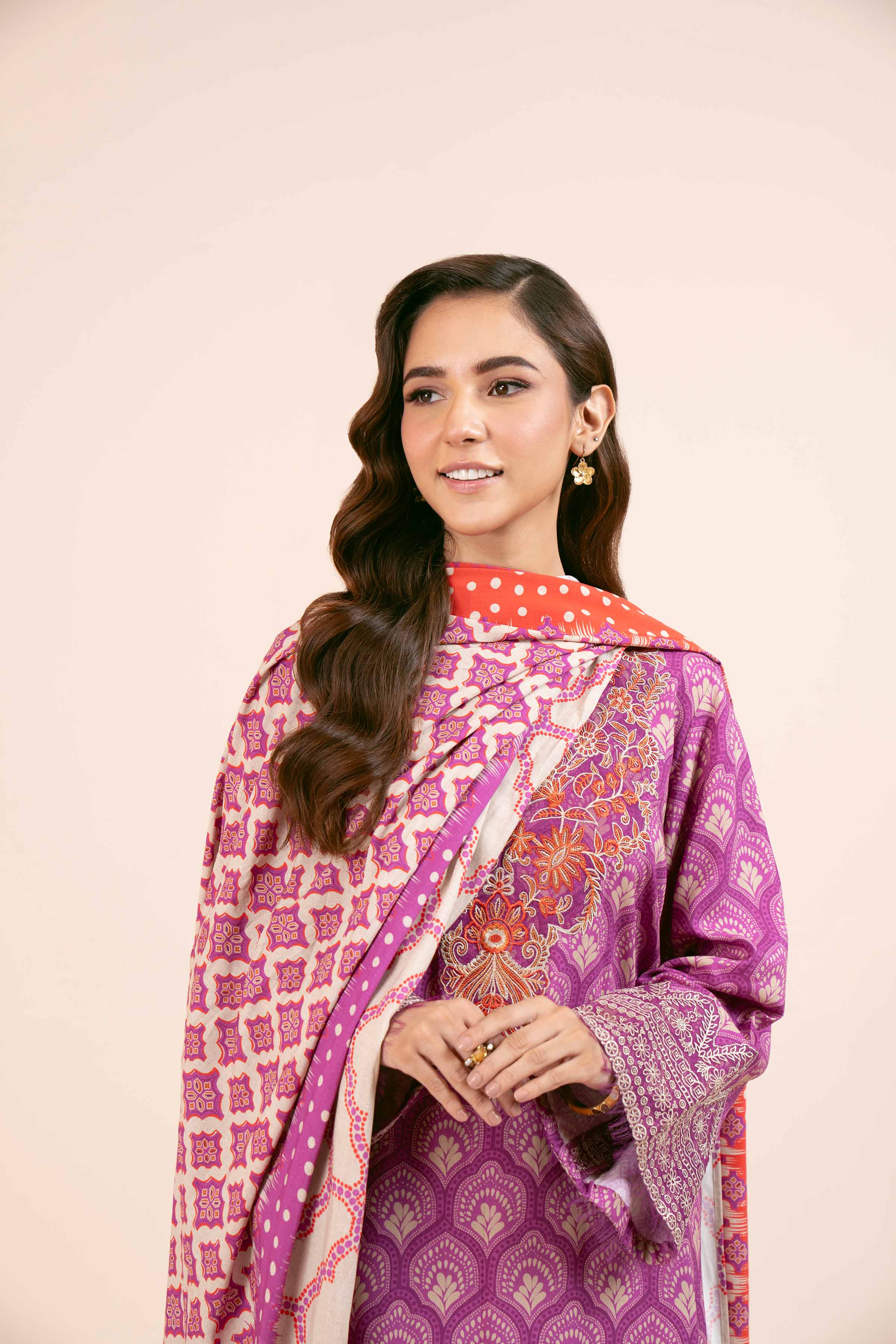 3 Piece - Printed Embroidered Suit - 42404098 - Image 6