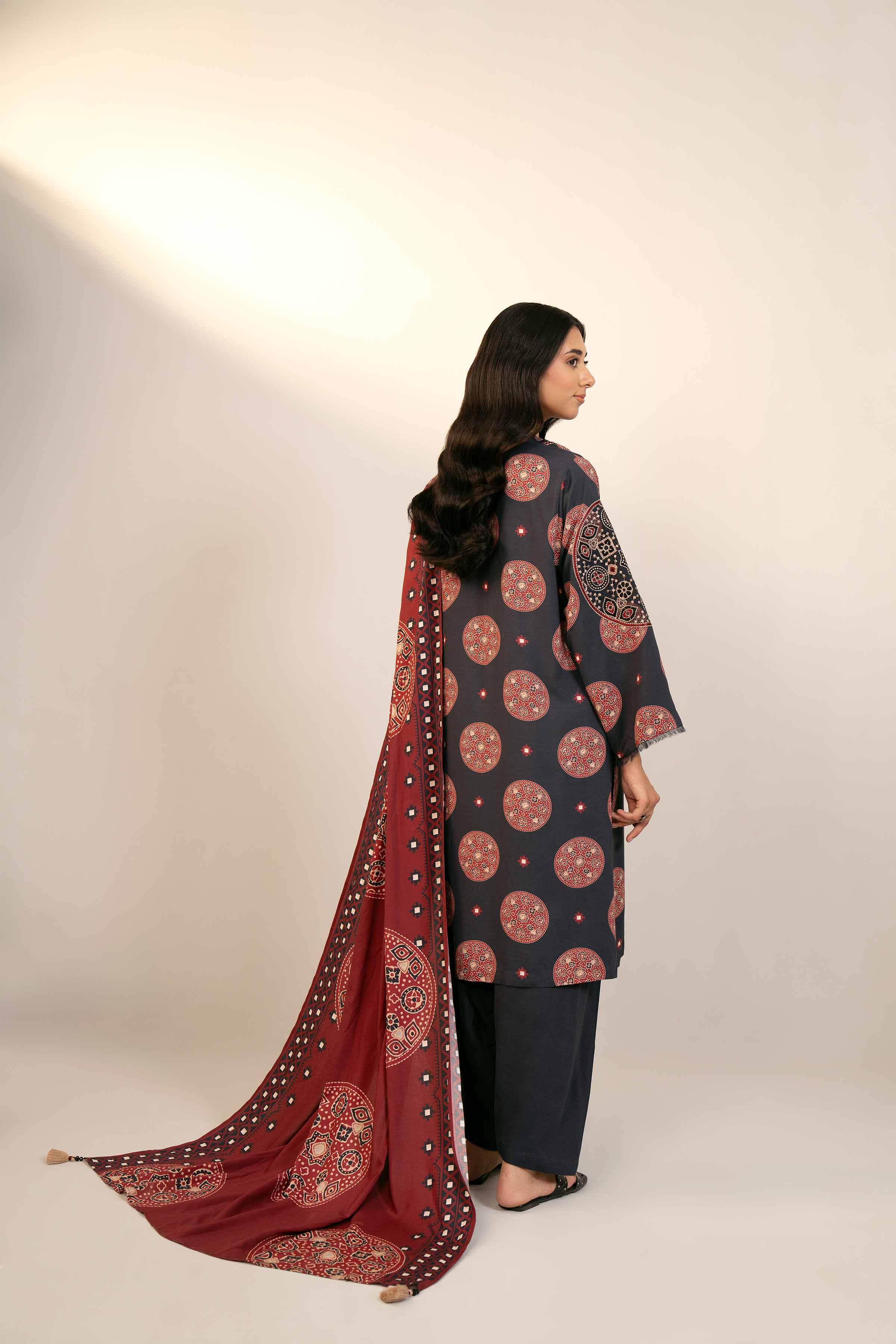 3 Piece - Printed Embroidered Suit - 42404102 - Image 3