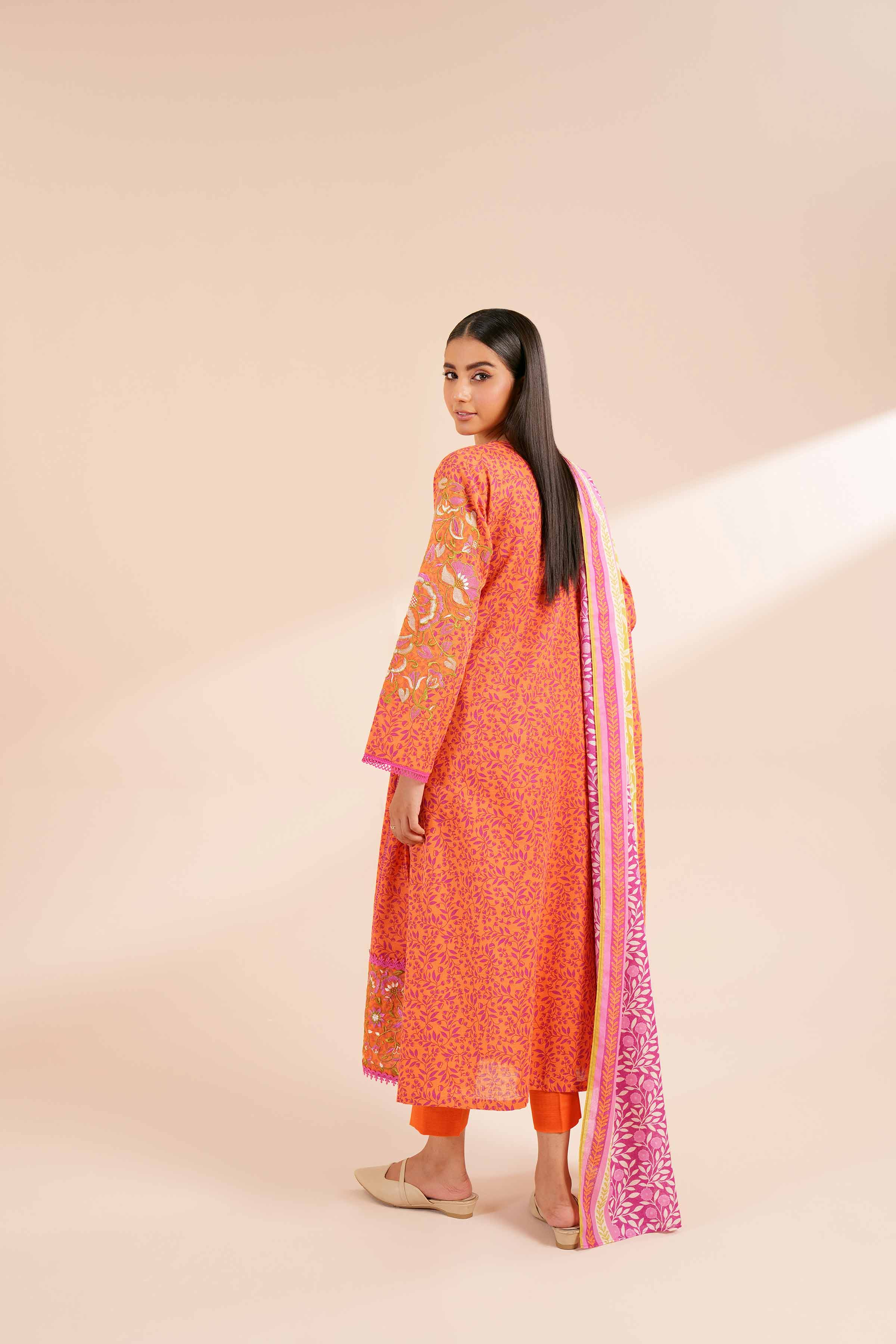 3 Piece - Printed Embroidered Suit - 42404121 - Image 3