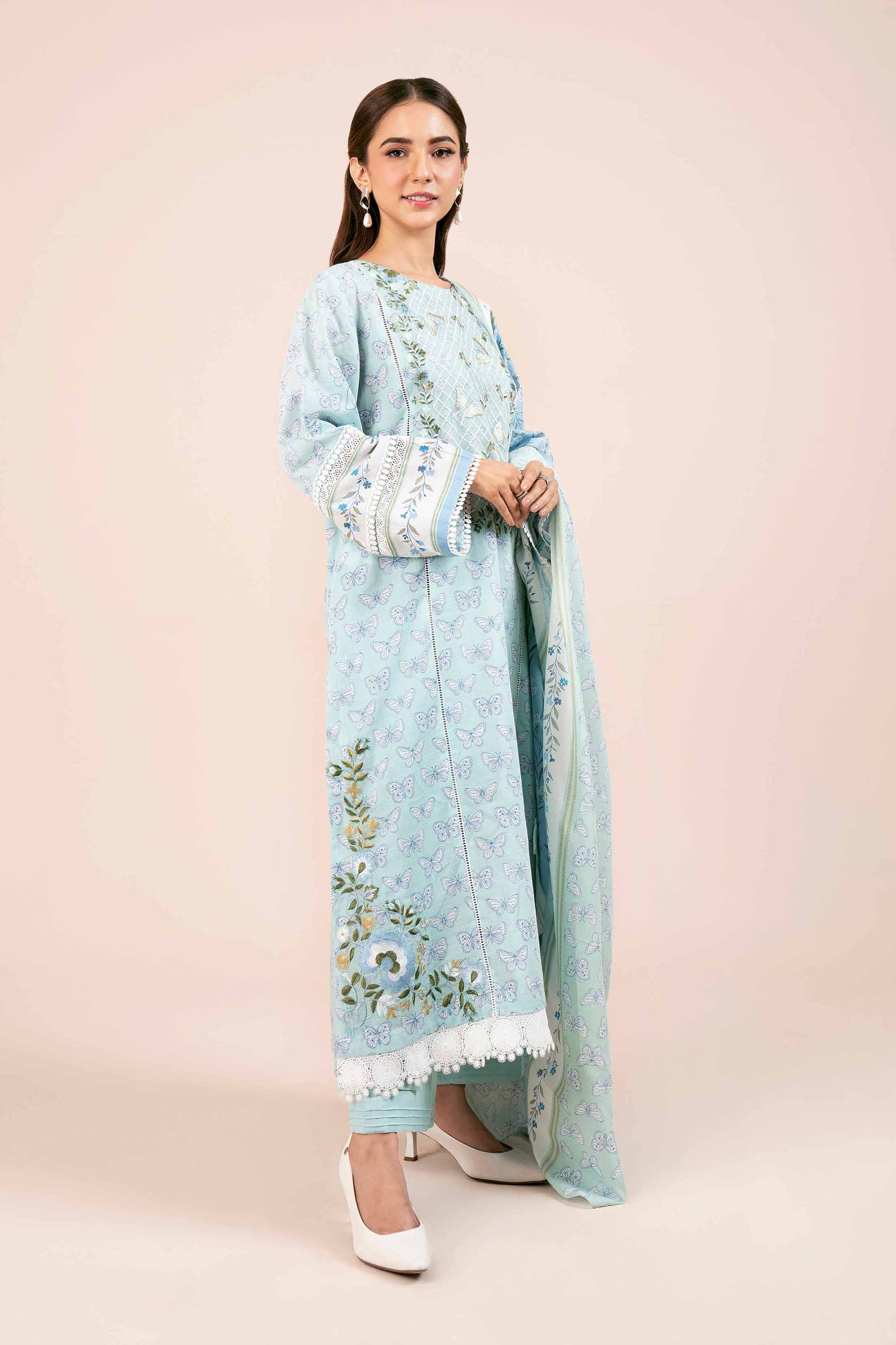 3 Piece - Printed Embroidered Suit - 42404122 - Image 2