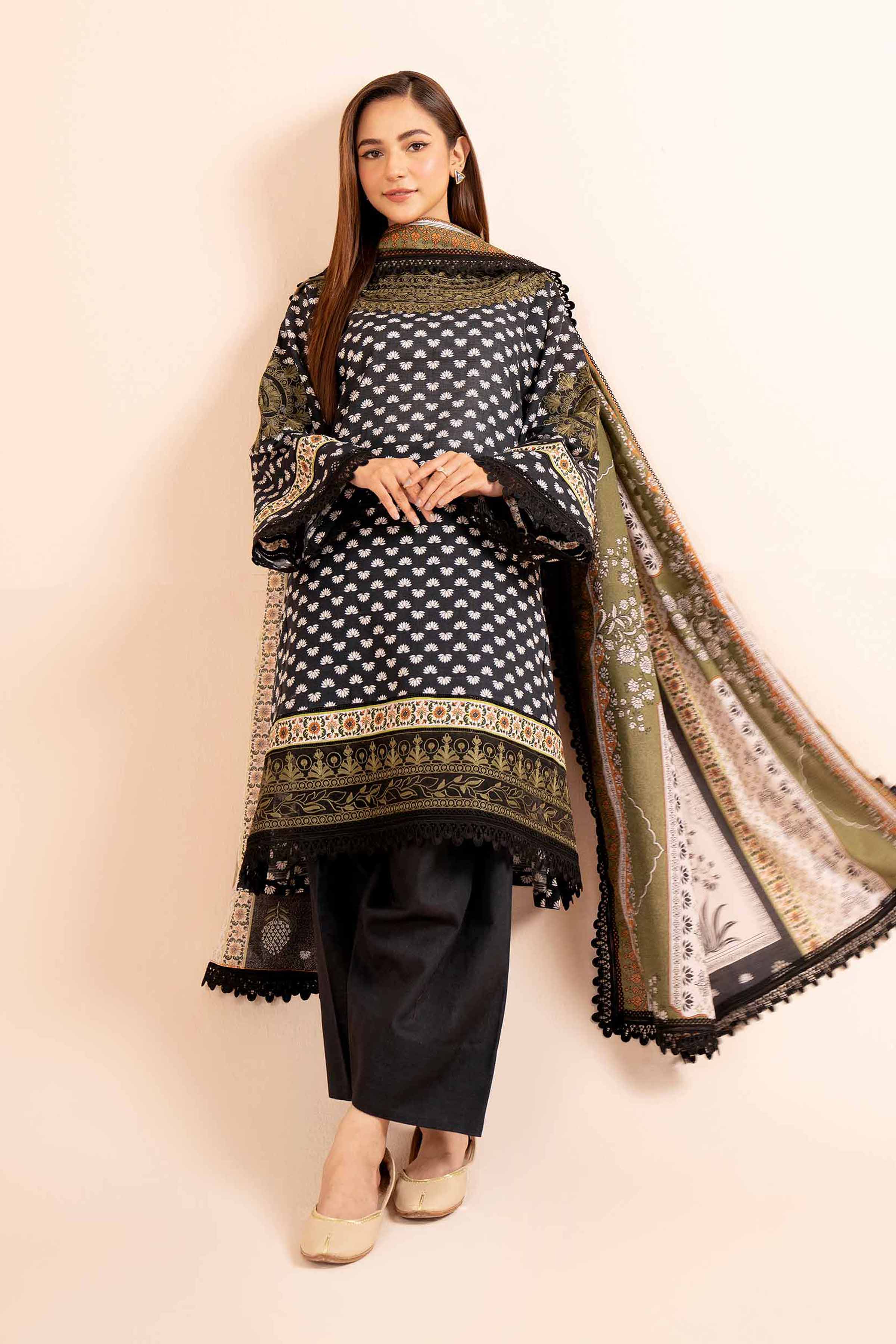 3 Piece - Printed Embroidered Suit - 42404126 - Image 2