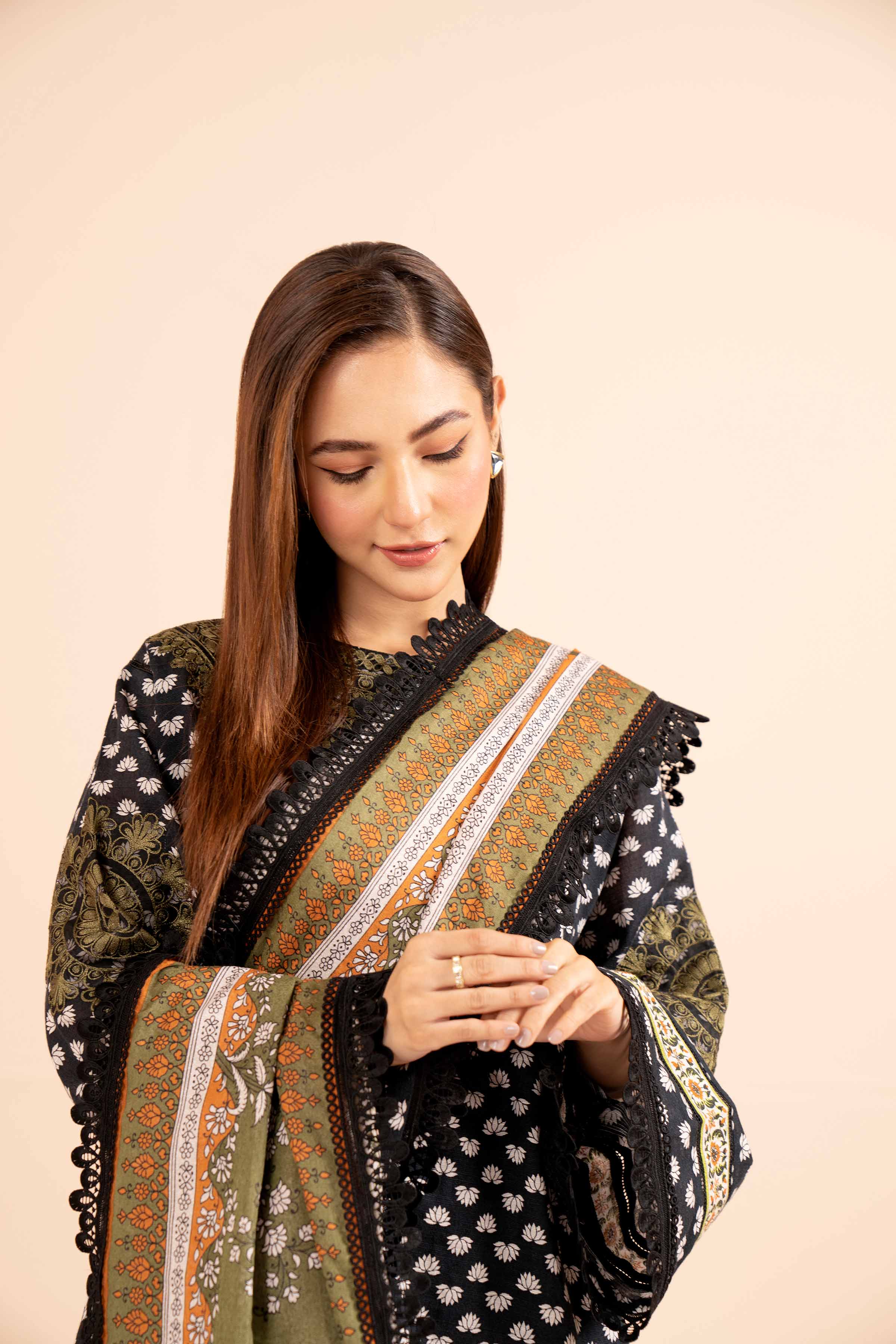 3 Piece - Printed Embroidered Suit - 42404126 - Image 4