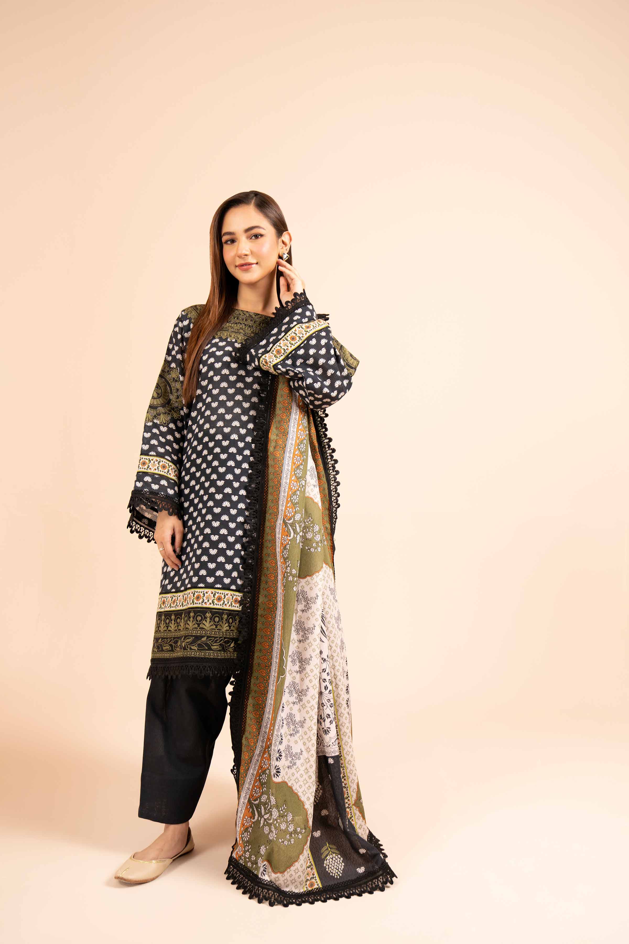 3 Piece - Printed Embroidered Suit - 42404126 - Image 6