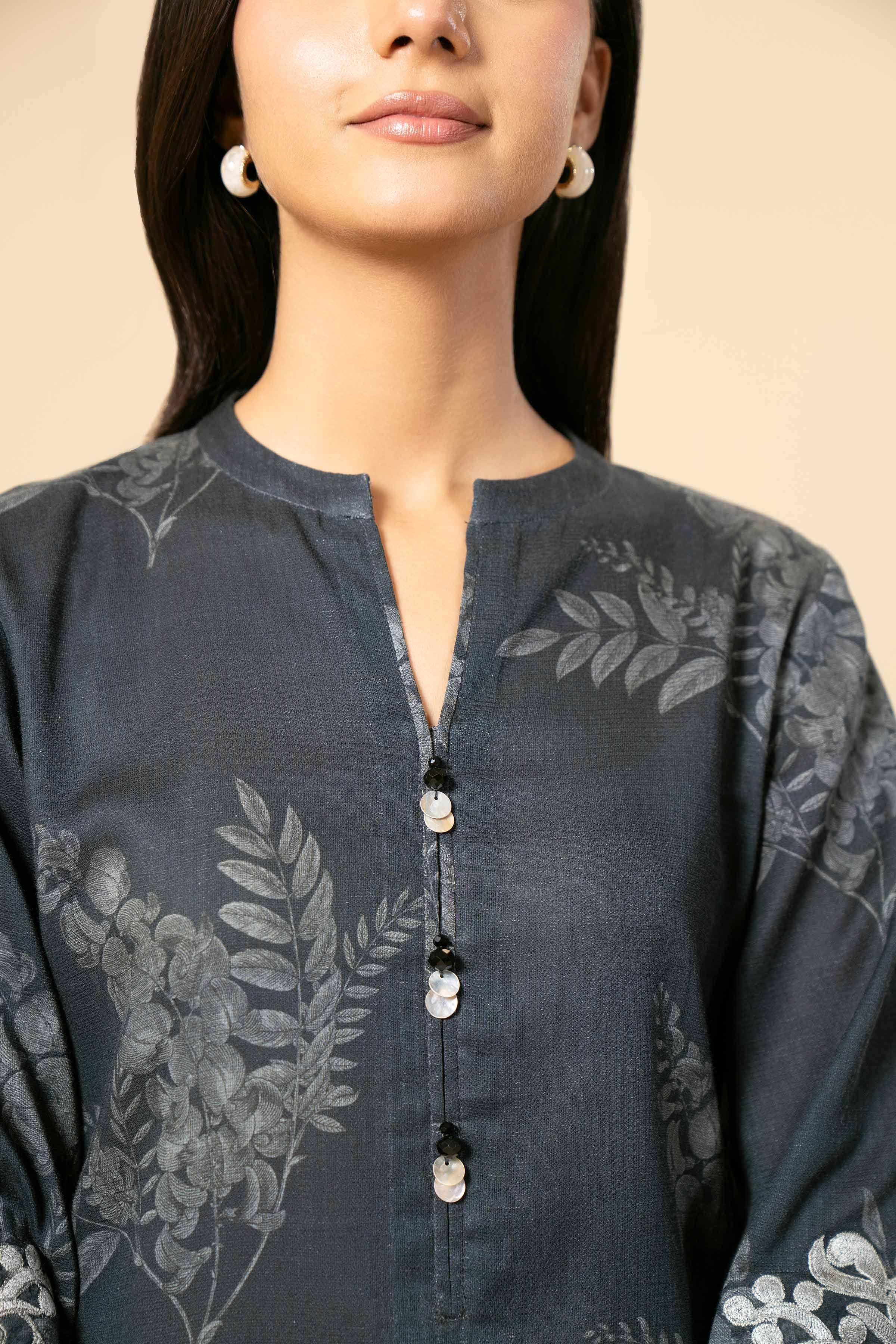 3 Piece - Printed Embroidered Suit - 42404158 - Image 4
