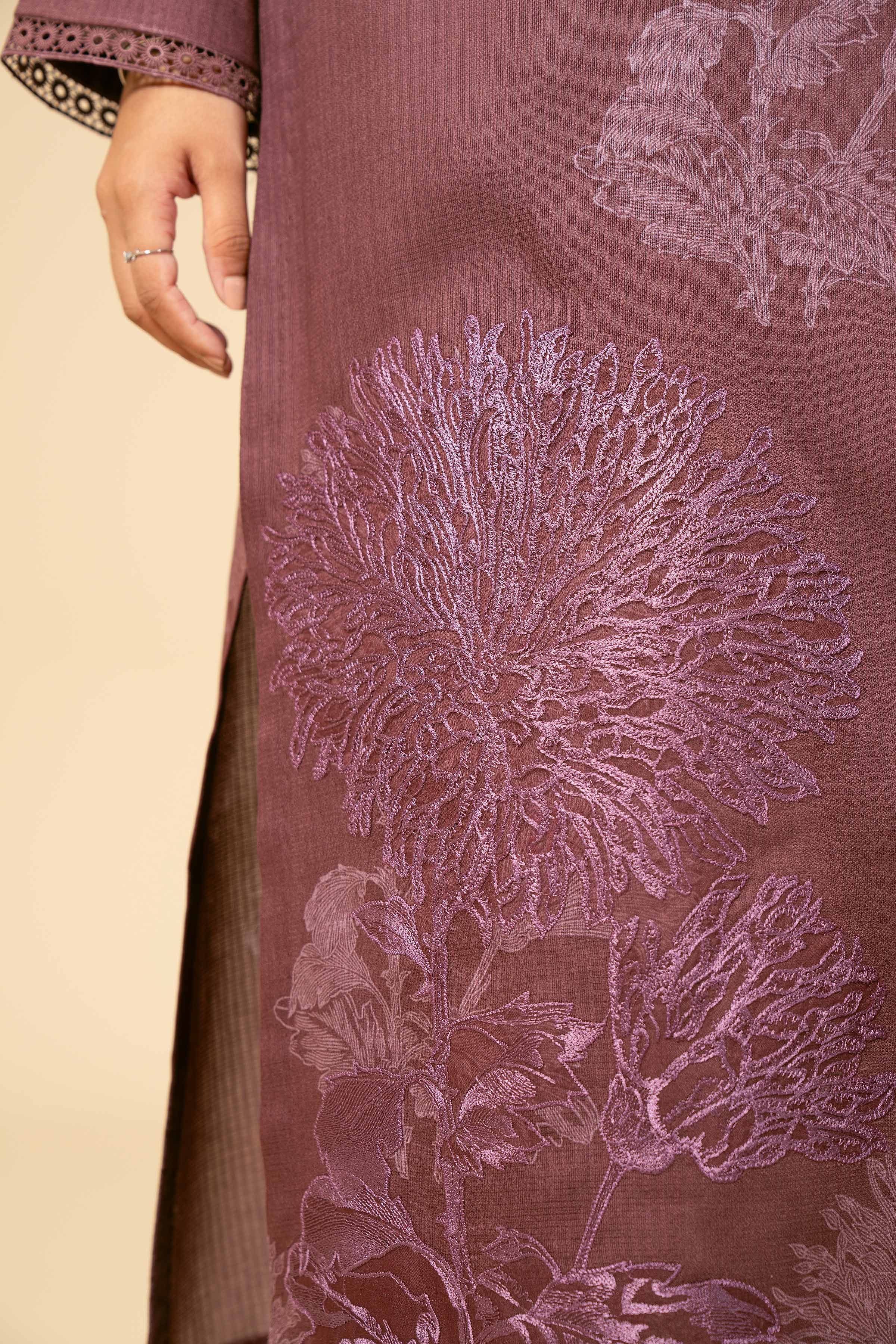 3 Piece - Printed Embroidered Suit - 42404159 - Image 5