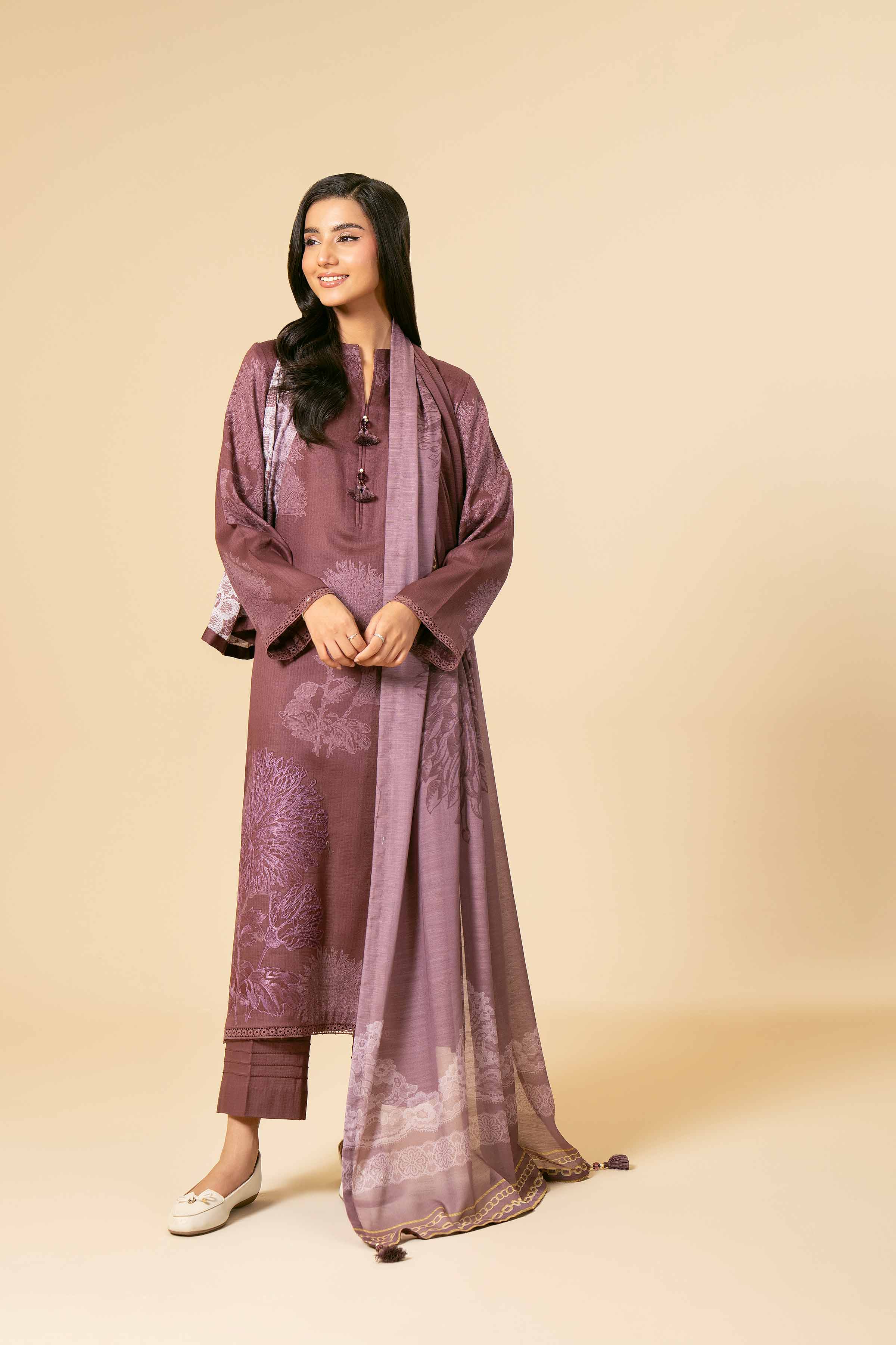 3 Piece - Printed Embroidered Suit - 42404159 - Image 6