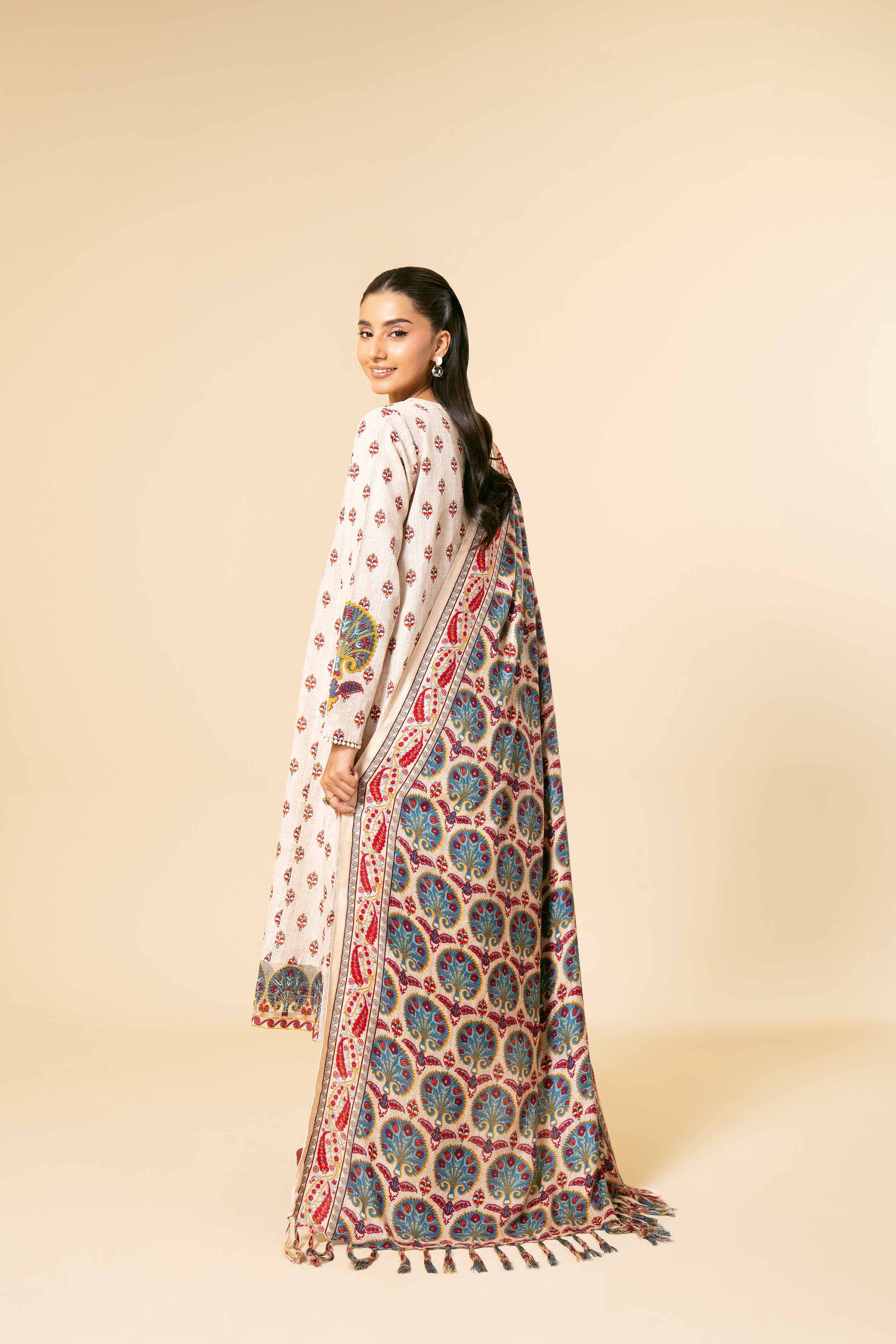 3 Piece - Printed Embroidered Suit - 42404178 - Image 3