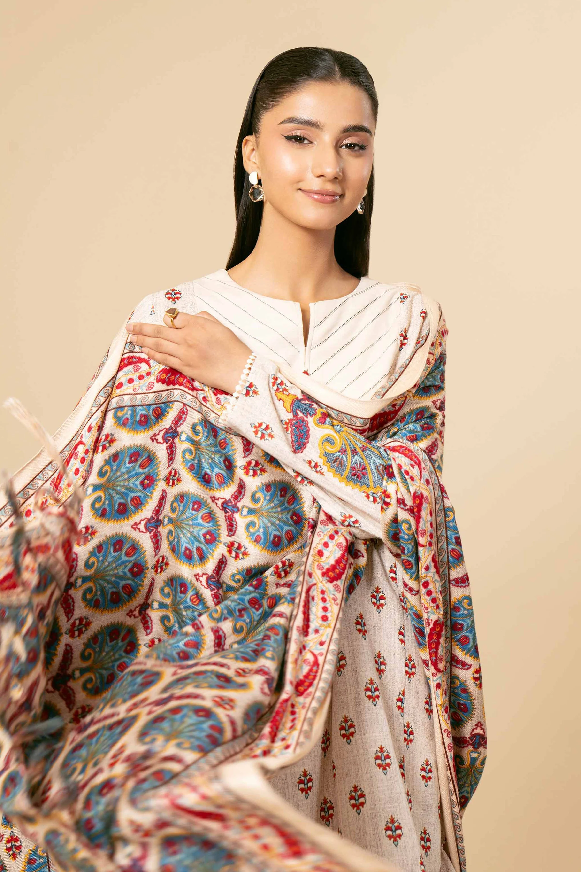 3 Piece - Printed Embroidered Suit - 42404178 - Image 6