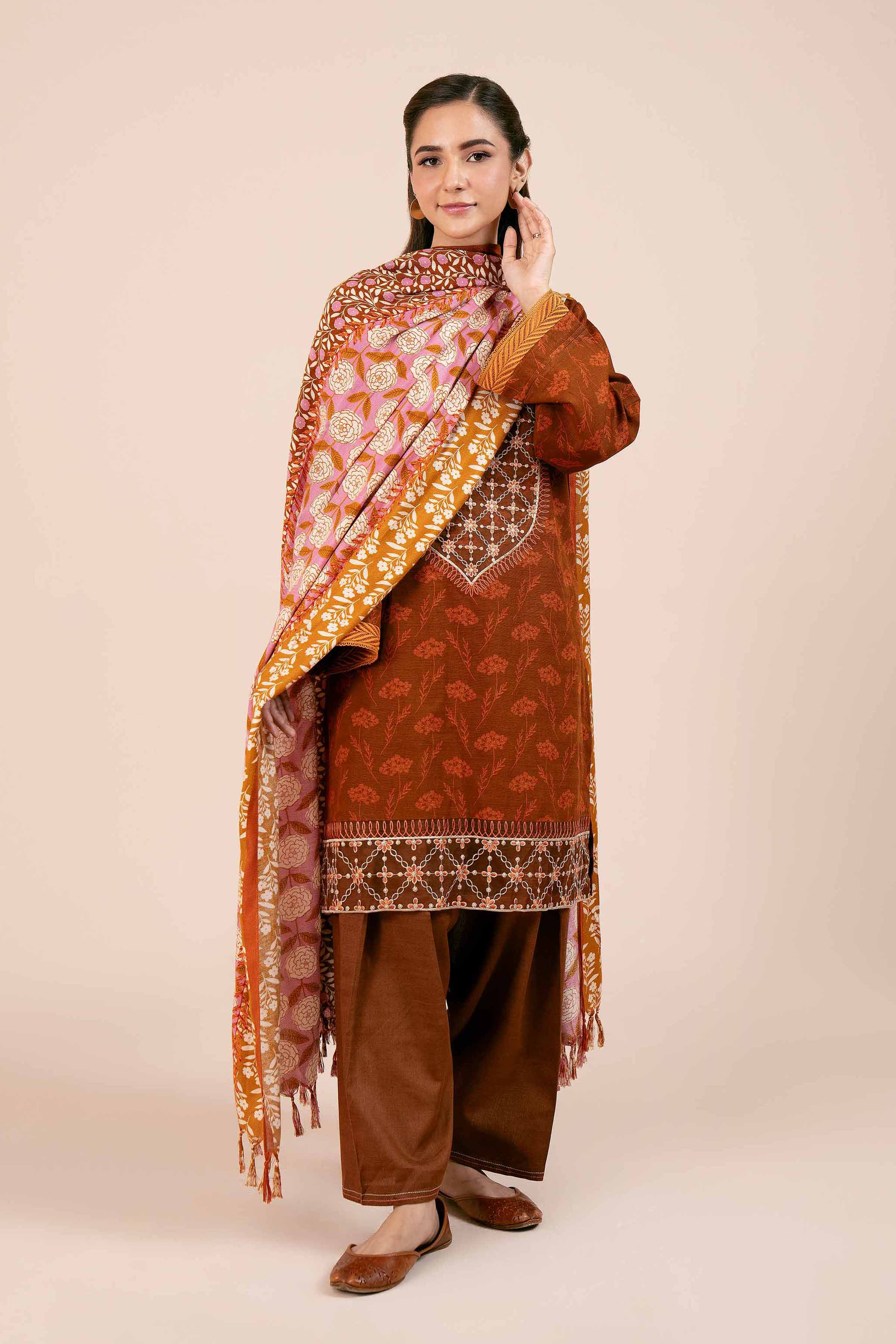 3 Piece - Printed Embroidered Suit - 42404179 - Image 2