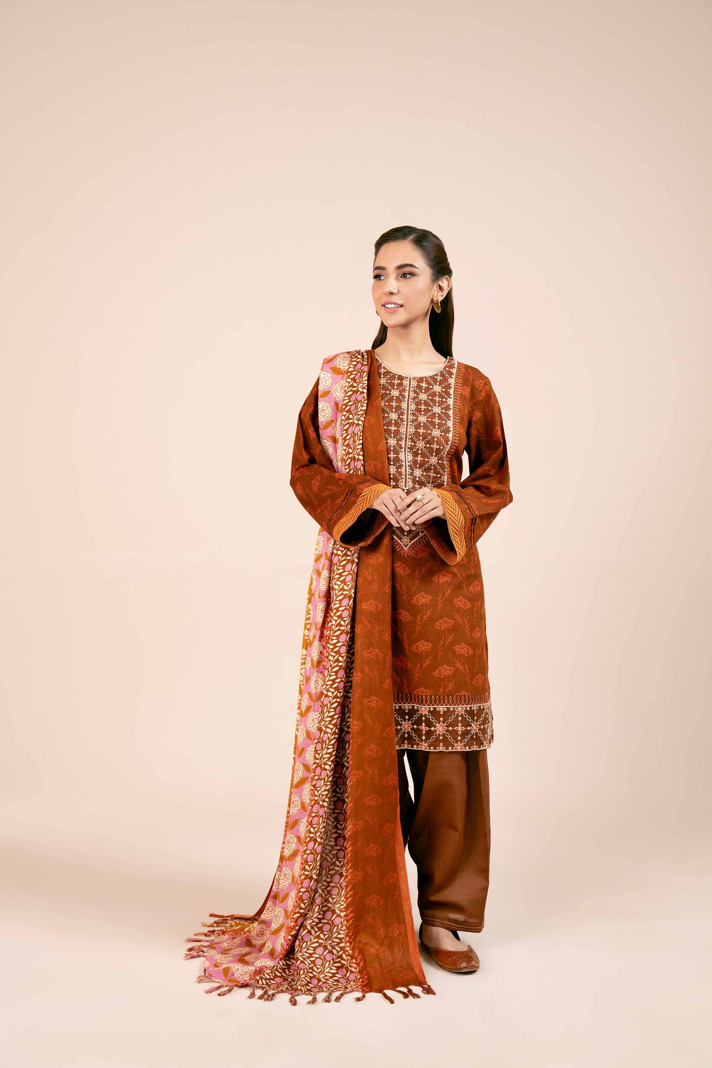 3 Piece - Printed Embroidered Suit - 42404179 - Image 6