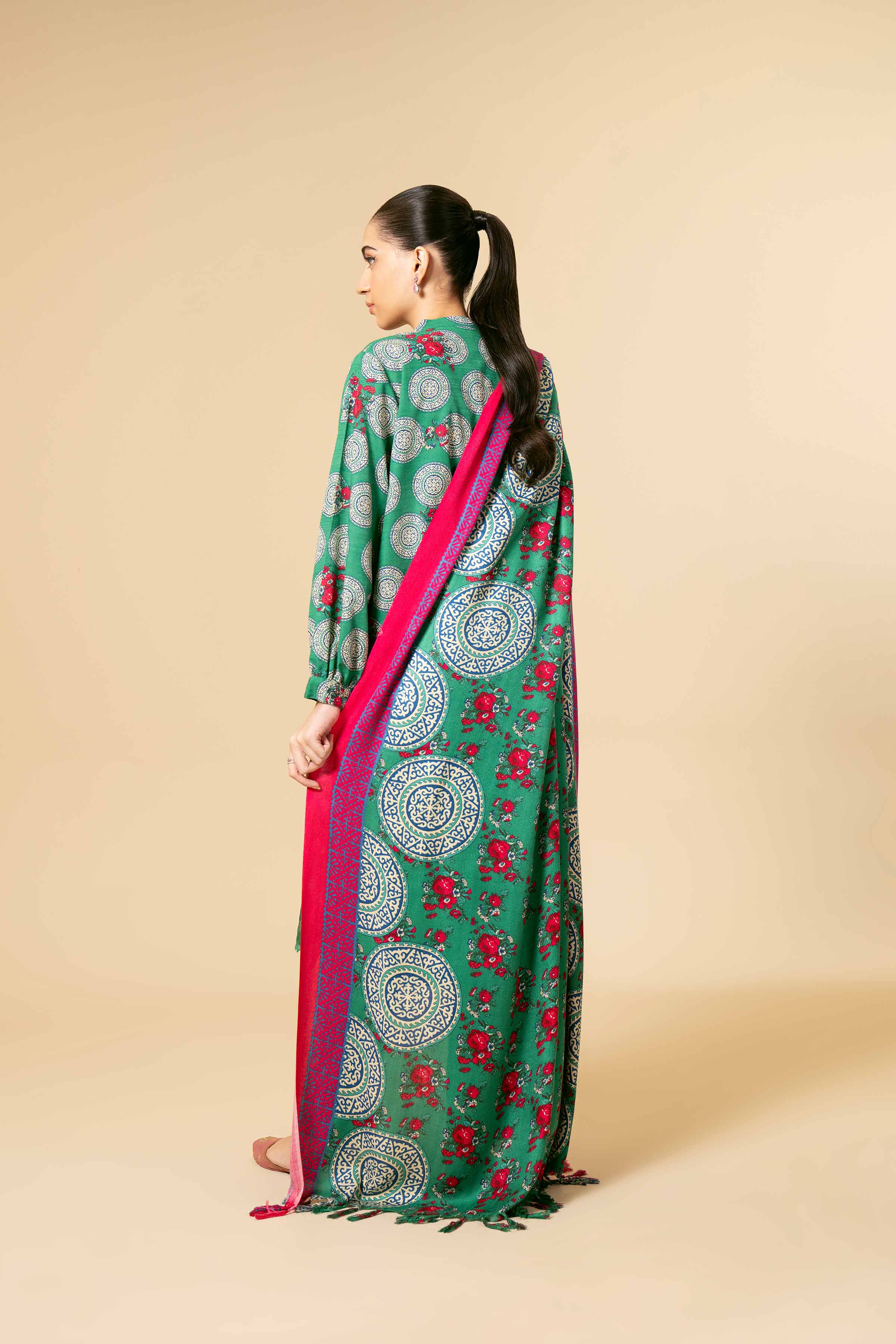 3 Piece - Printed Embroidered Suit - 42404180 - Image 5