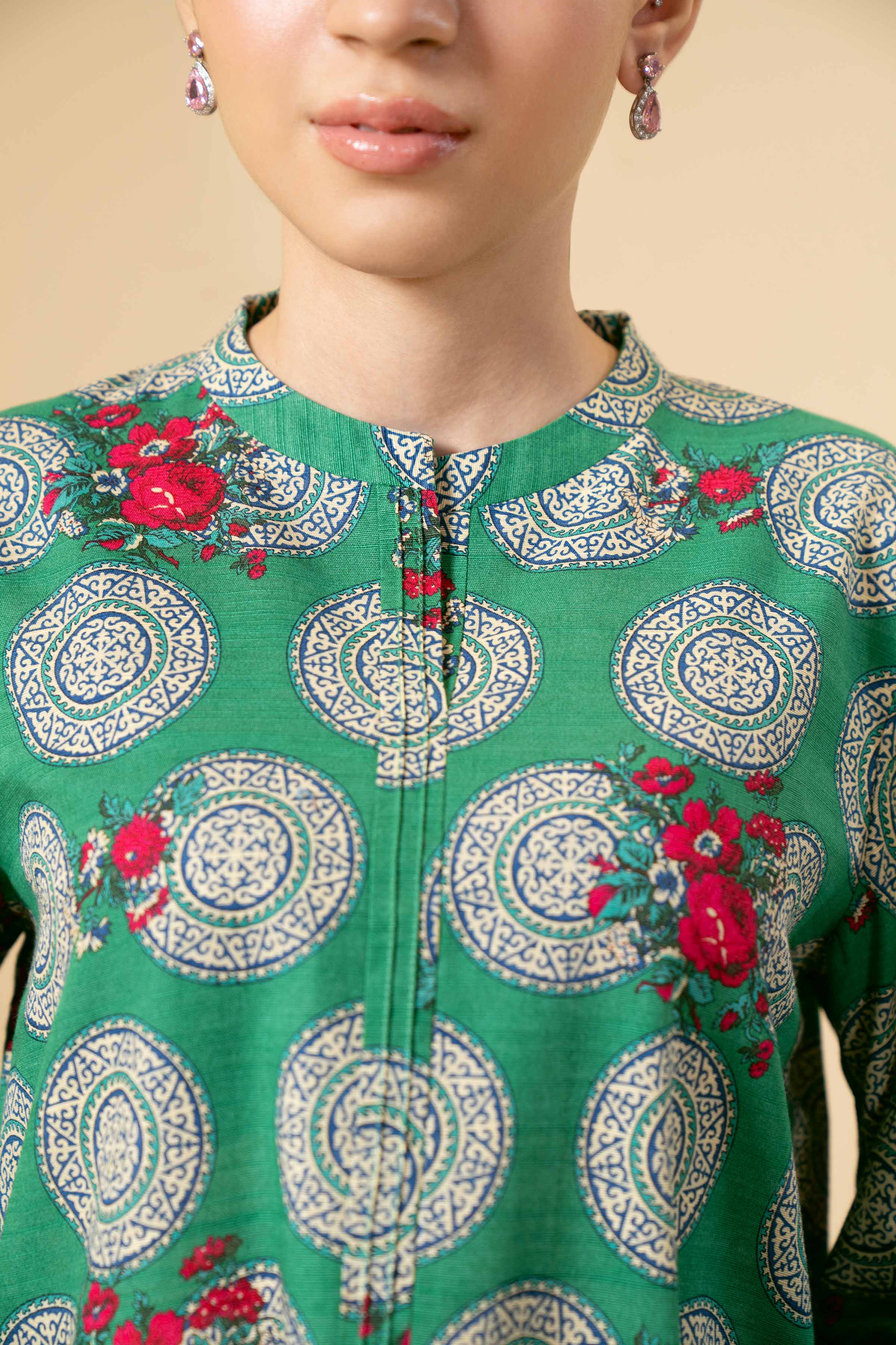 3 Piece - Printed Embroidered Suit - 42404180 - Image 6