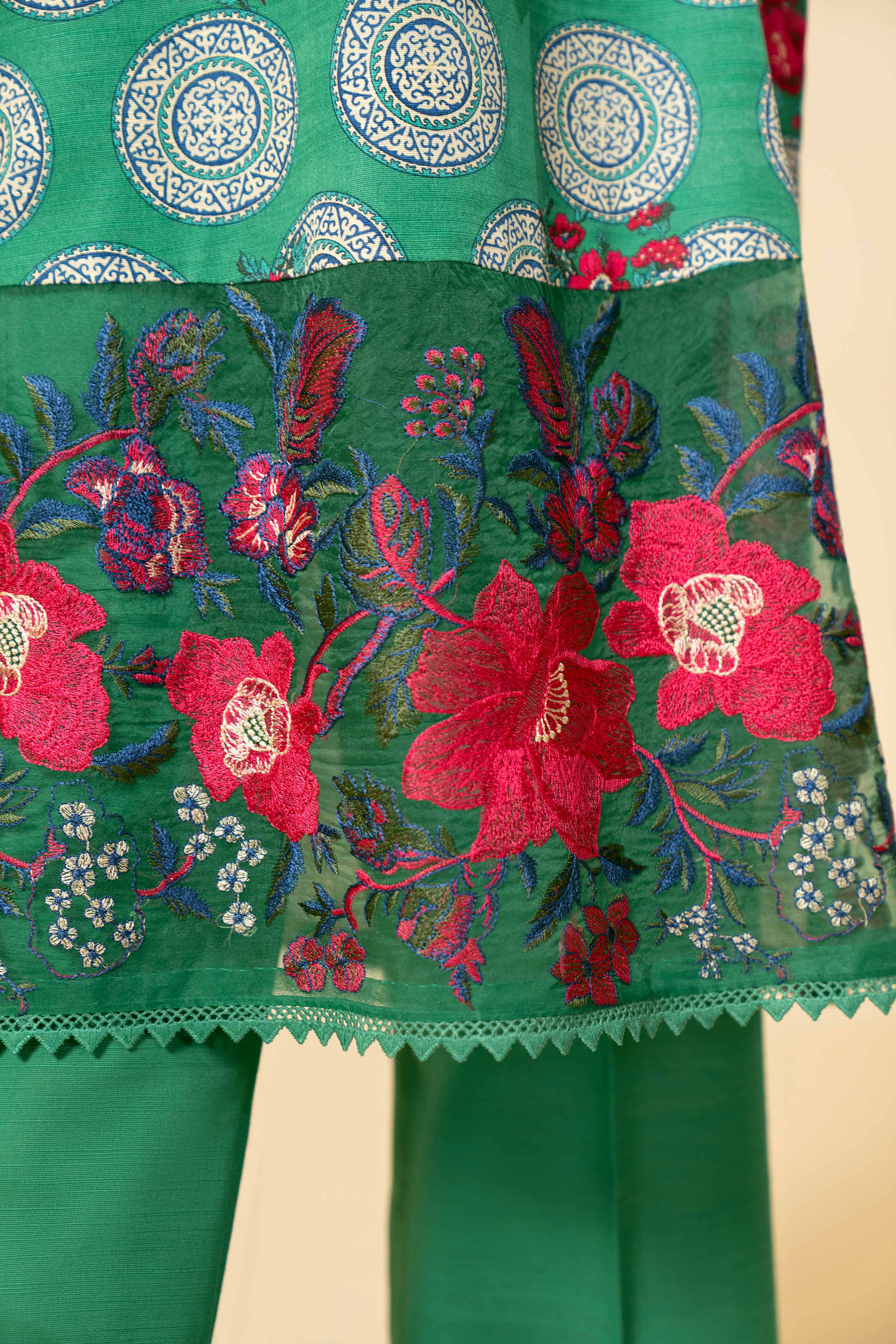 3 Piece - Printed Embroidered Suit - 42404180 - Image 7