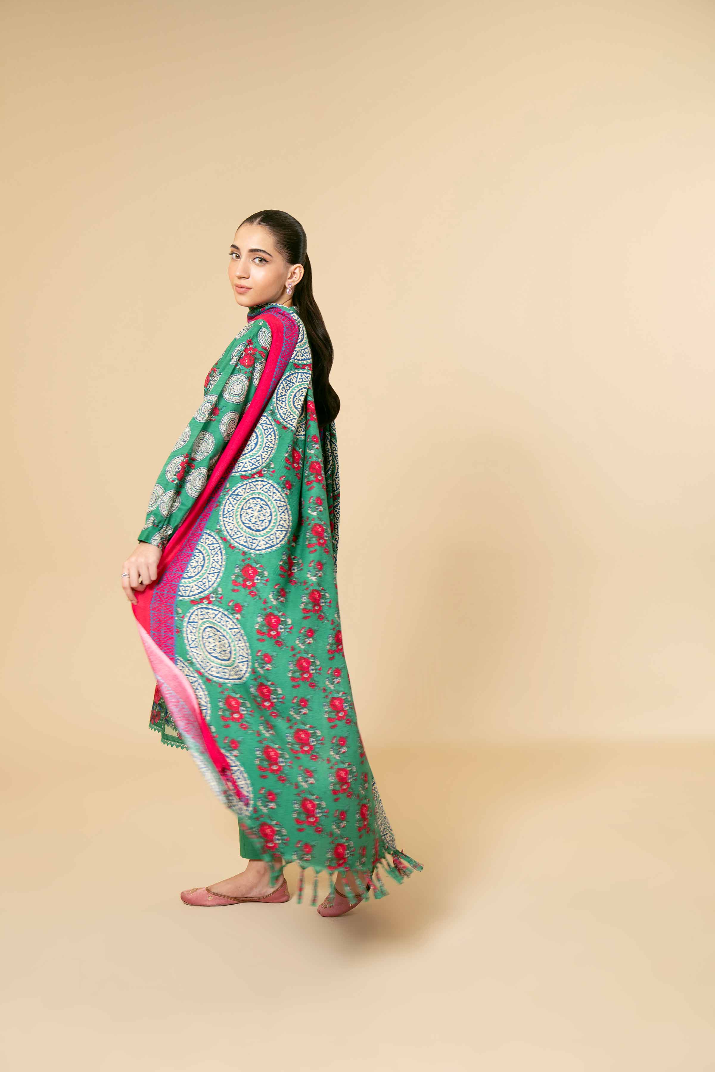 3 Piece - Printed Embroidered Suit - 42404180 - Image 8