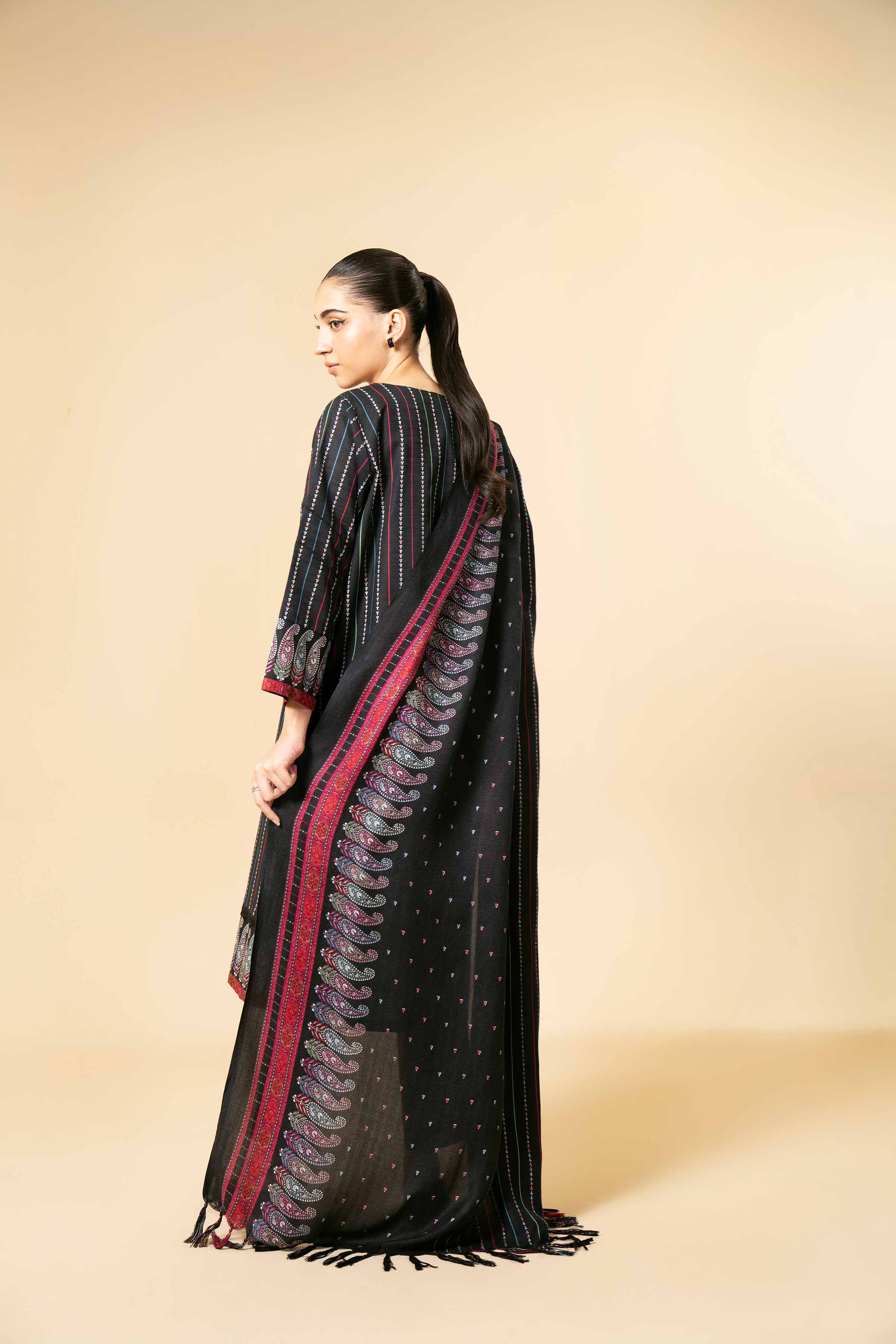 3 Piece - Printed Embroidered Suit - 42404181 - Image 3