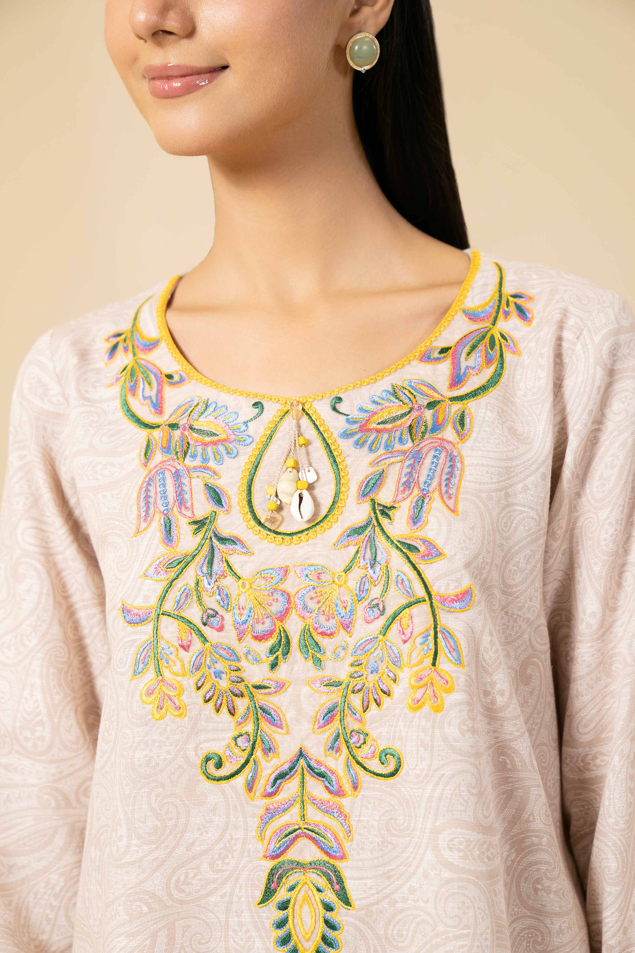 3 Piece - Printed Embroidered Suit - 42404183 - Image 4
