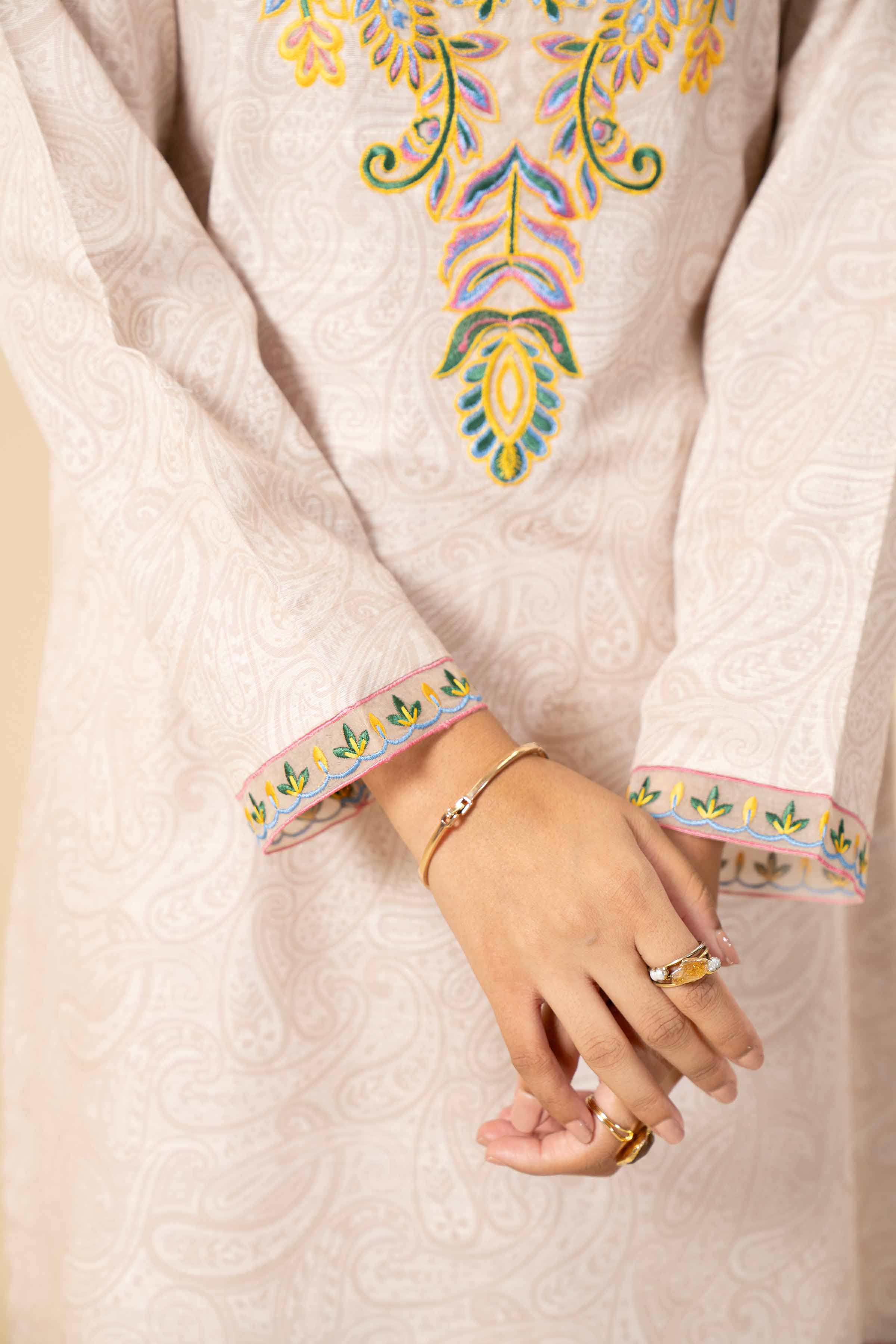3 Piece - Printed Embroidered Suit - 42404183 - Image 6