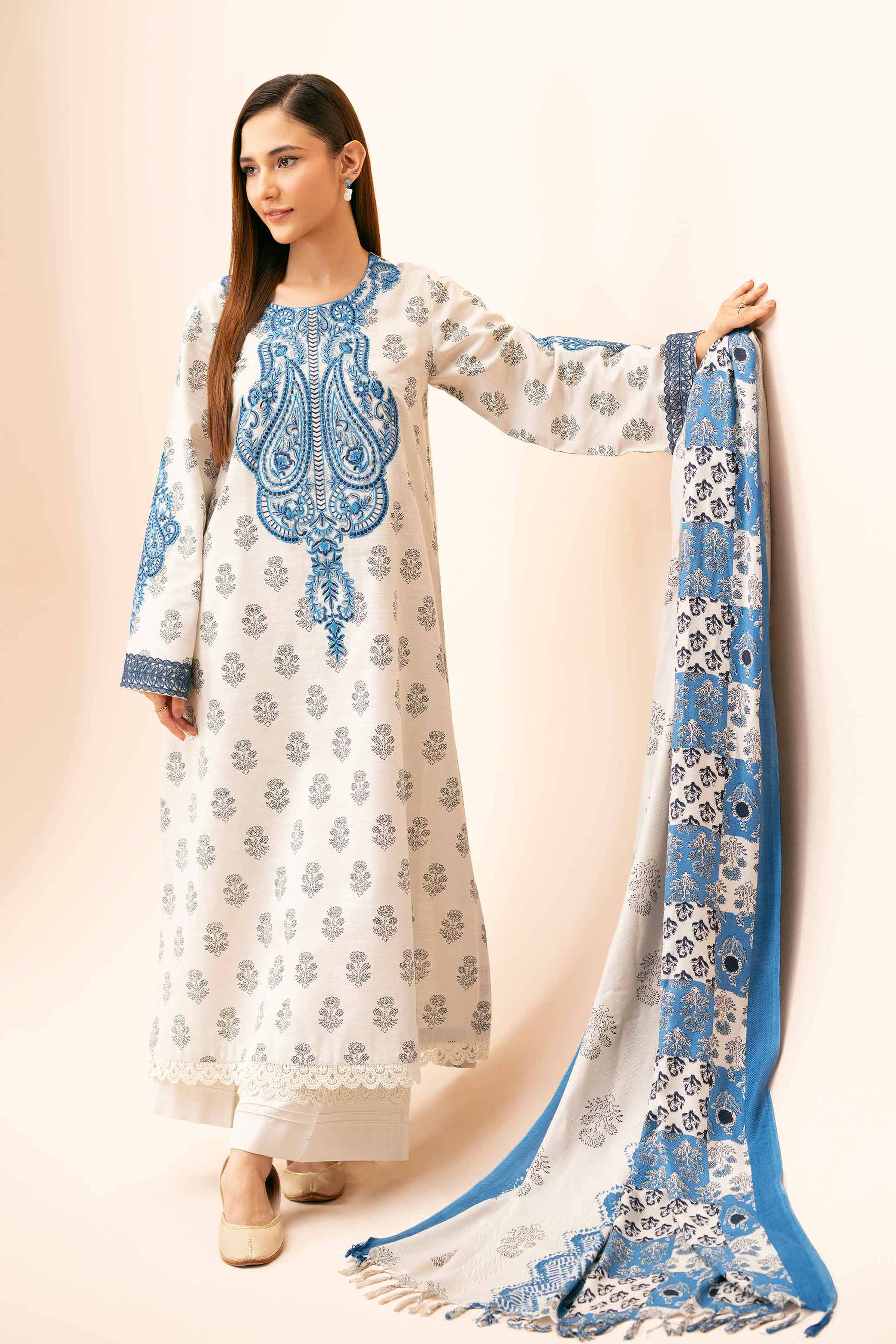 3 Piece - Printed Embroidered Suit - 42404184 - Image 2