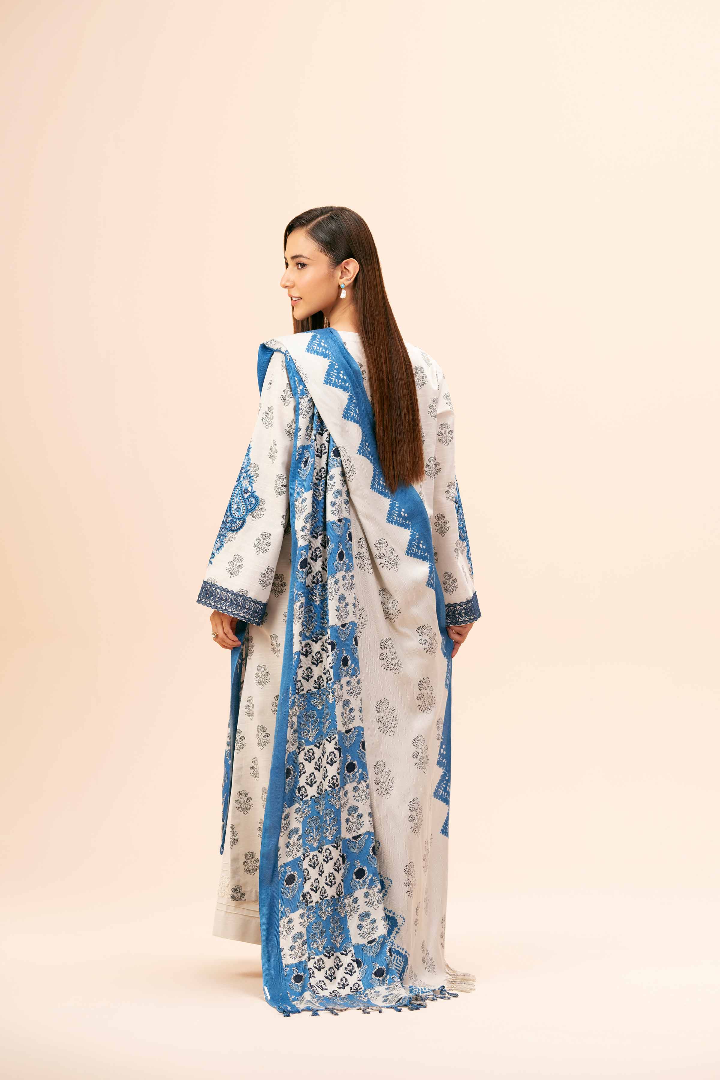 3 Piece - Printed Embroidered Suit - 42404184 - Image 3
