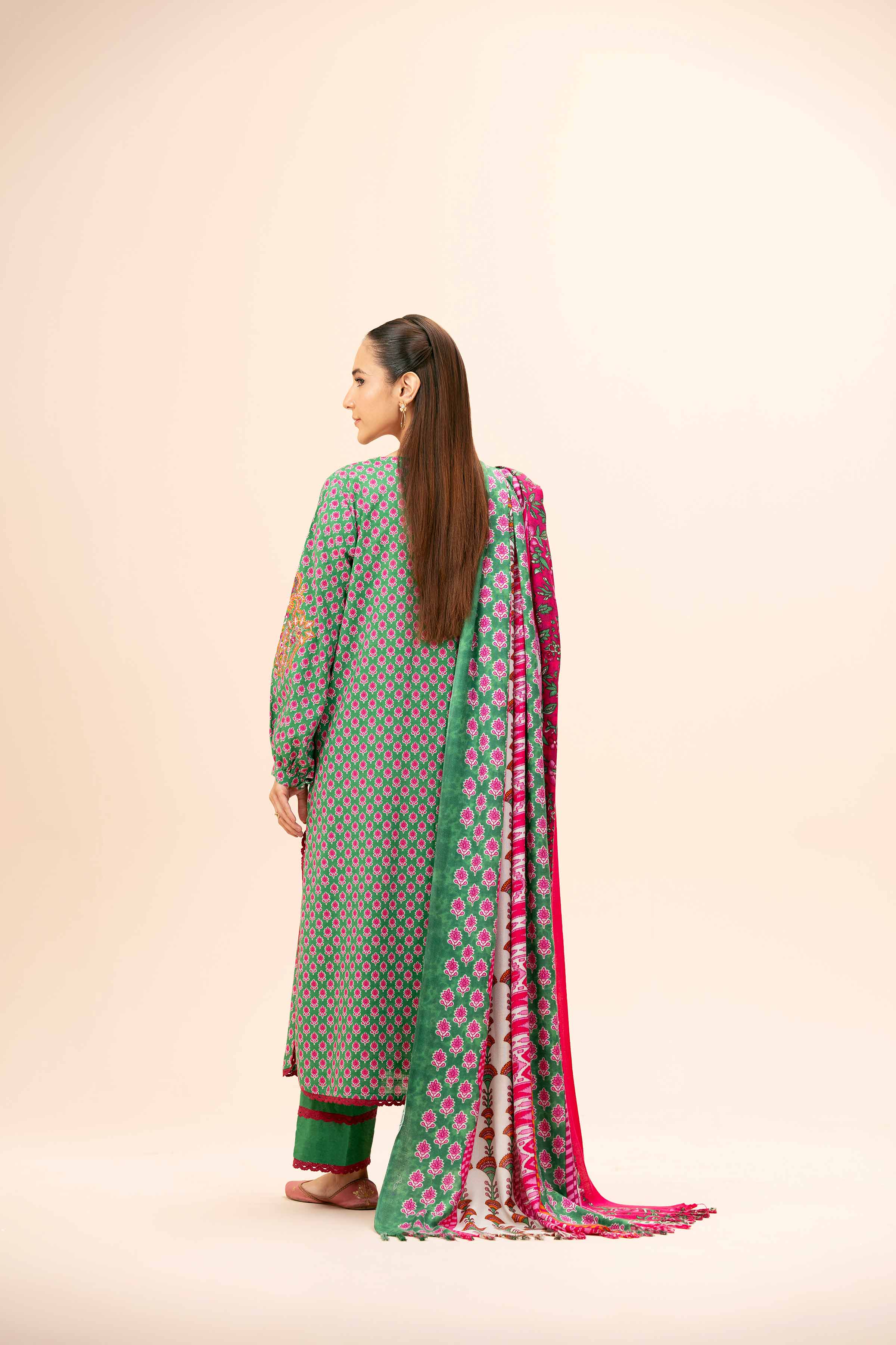 3 Piece - Printed Embroidered Suit - 42404185 - Image 3