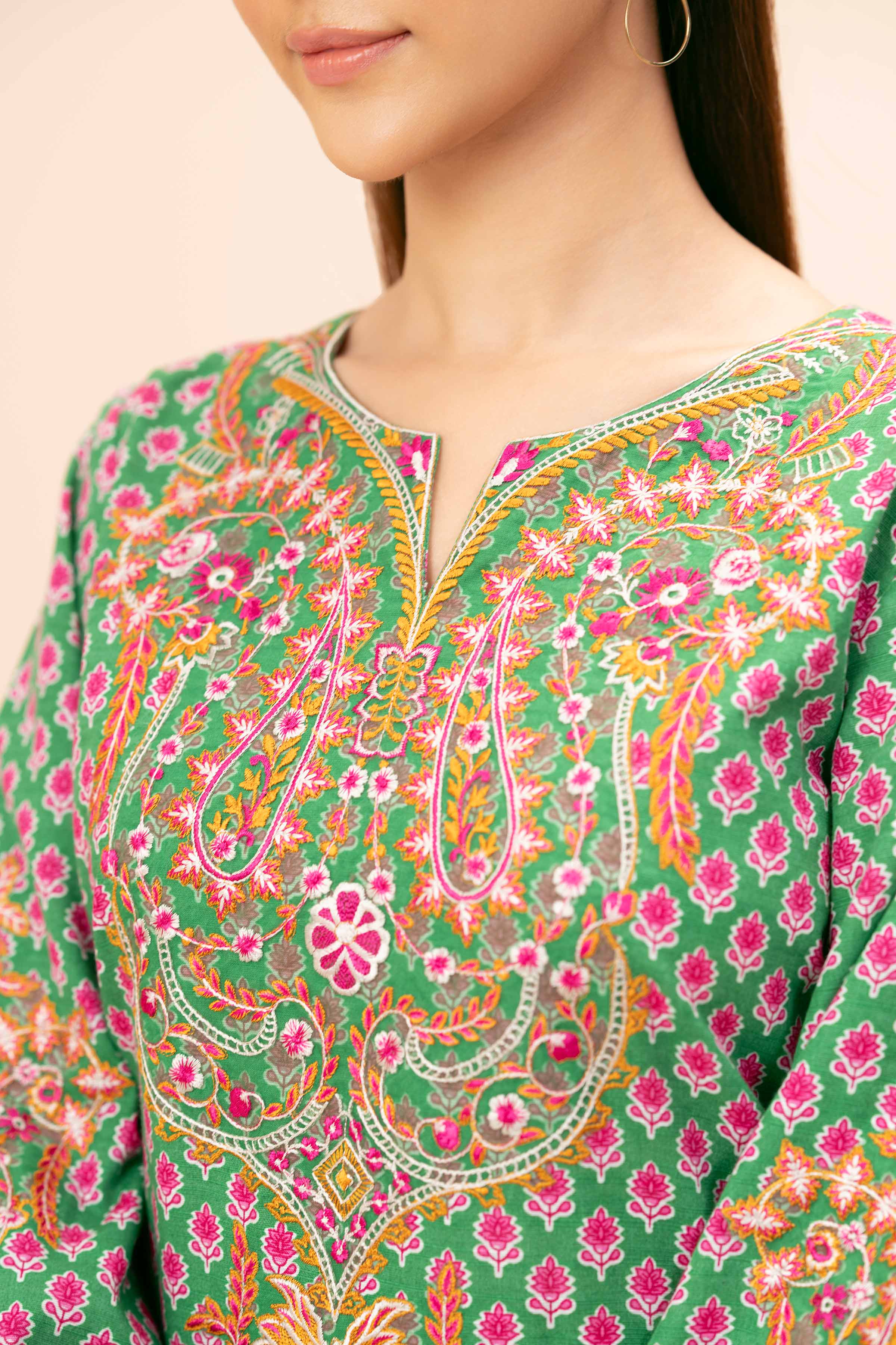 3 Piece - Printed Embroidered Suit - 42404185 - Image 4