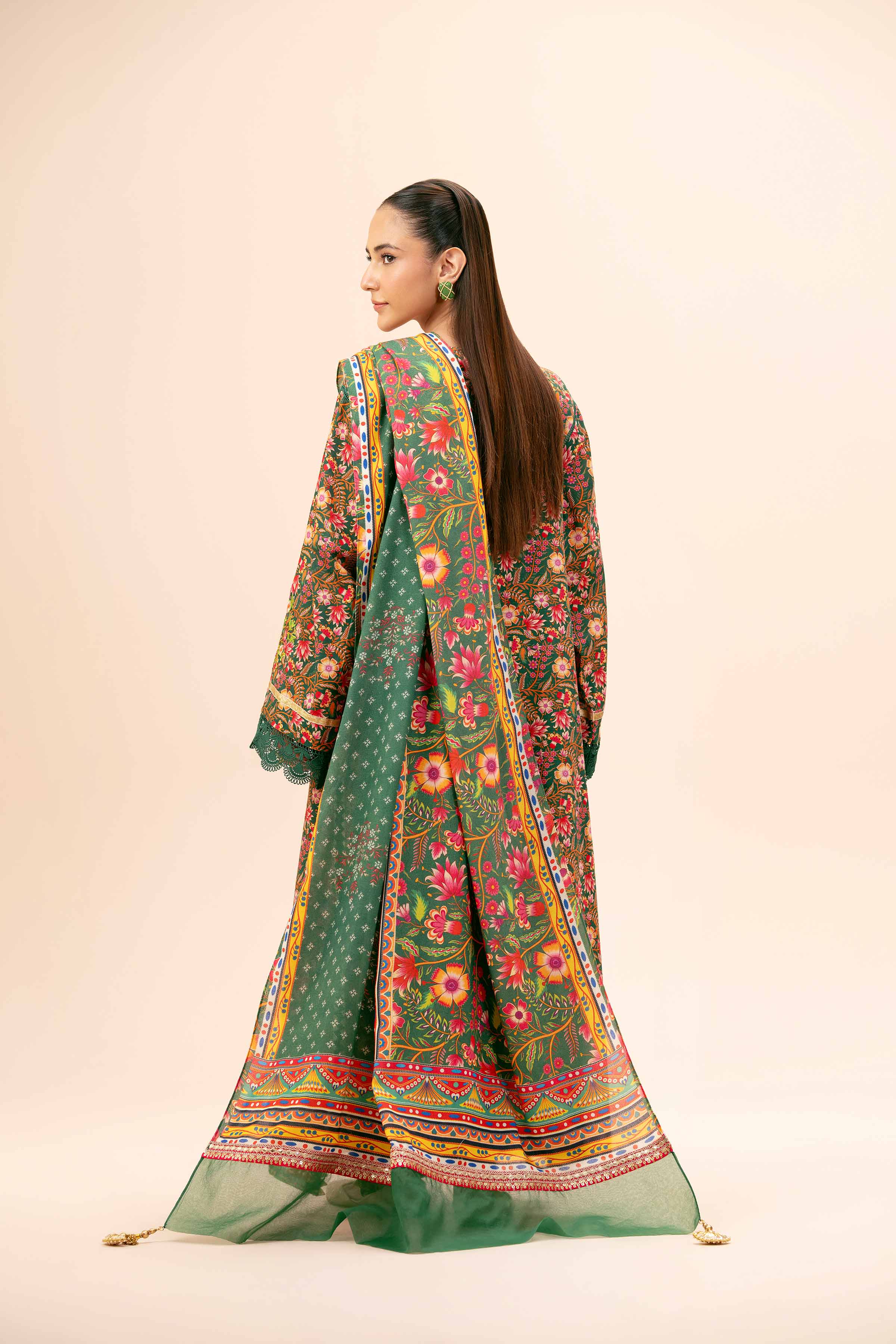 3 Piece - Printed Embroidered Suit - 42404204 - Image 3