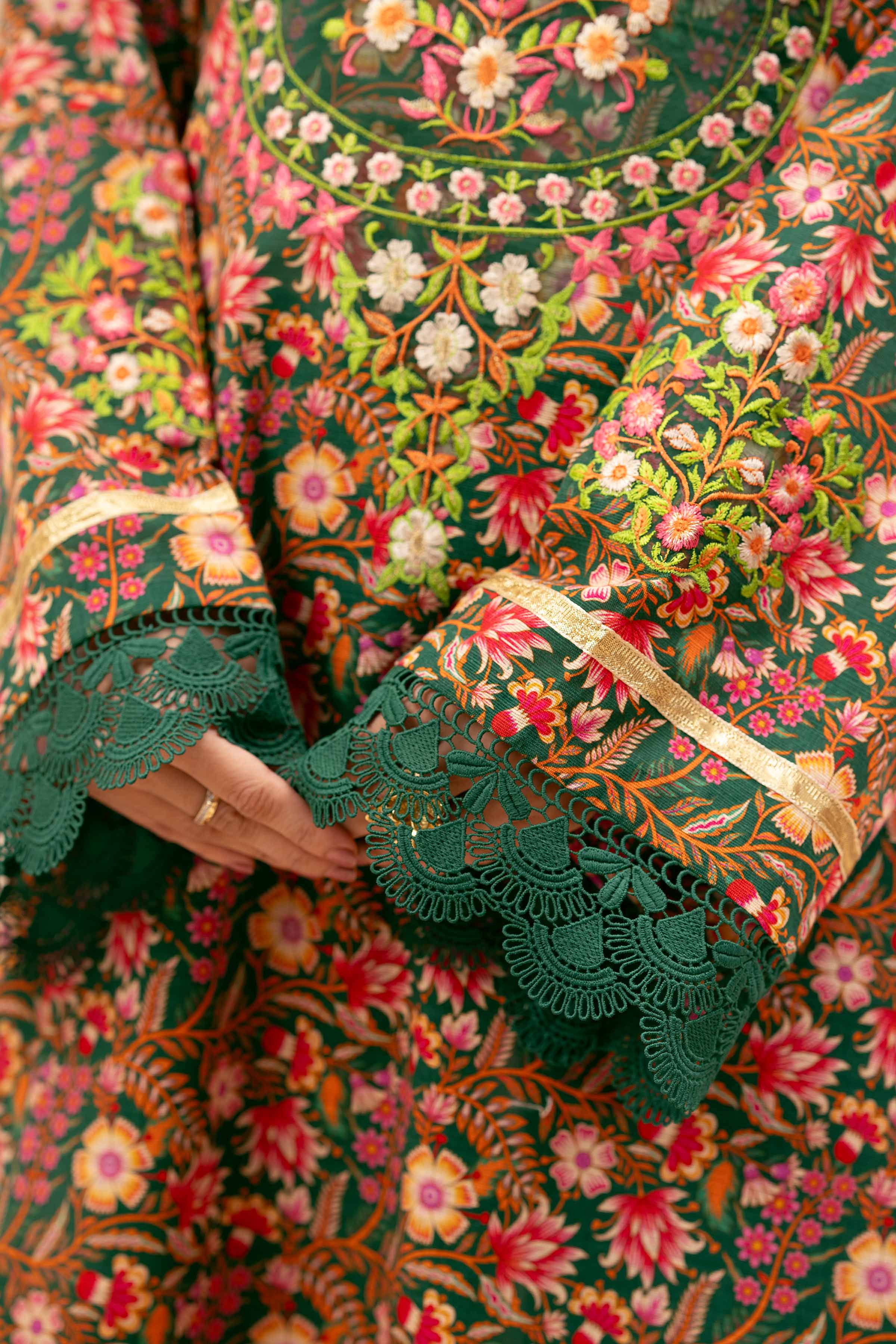 3 Piece - Printed Embroidered Suit - 42404204 - Image 5