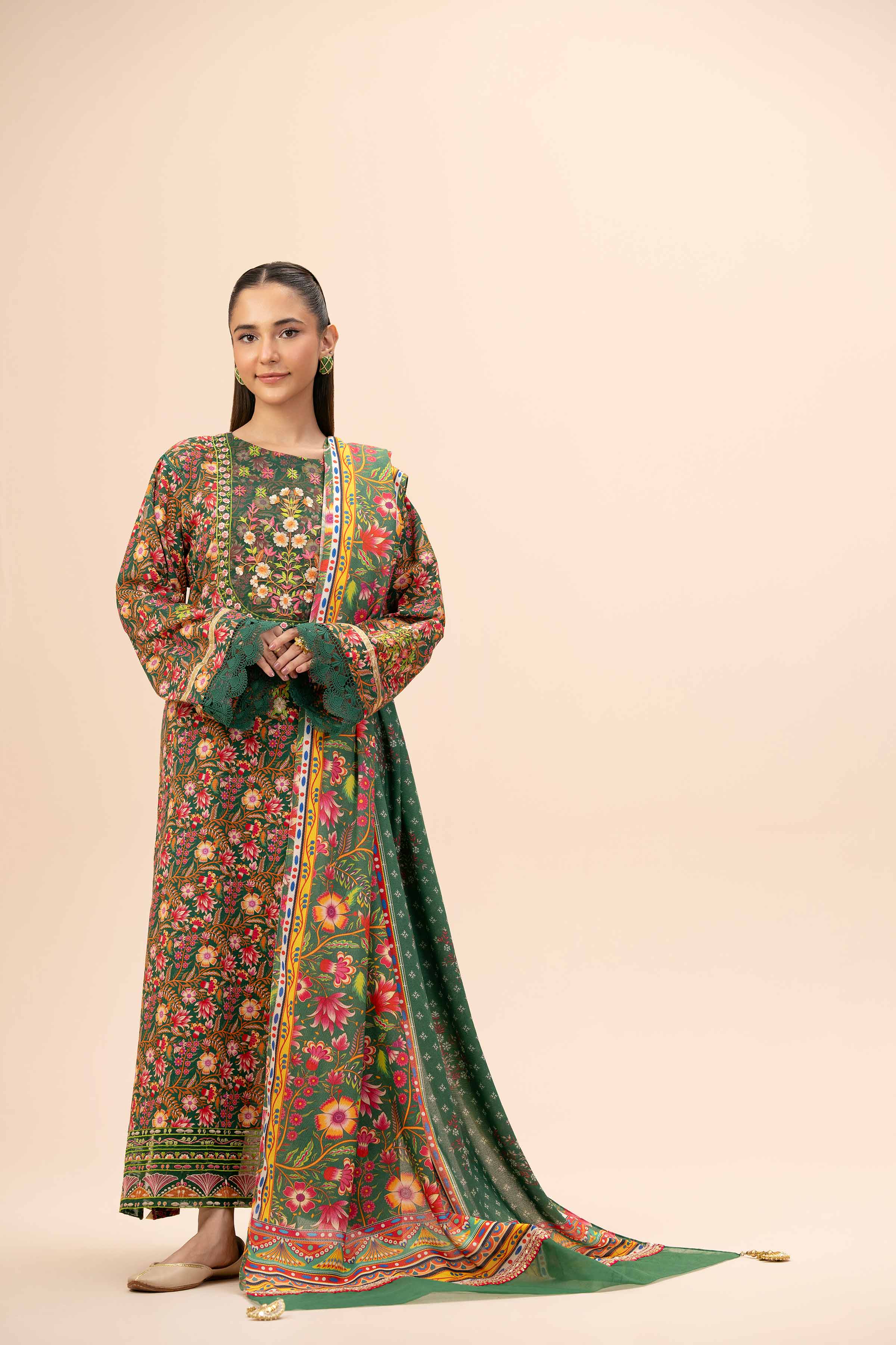 3 Piece - Printed Embroidered Suit - 42404204 - Image 6