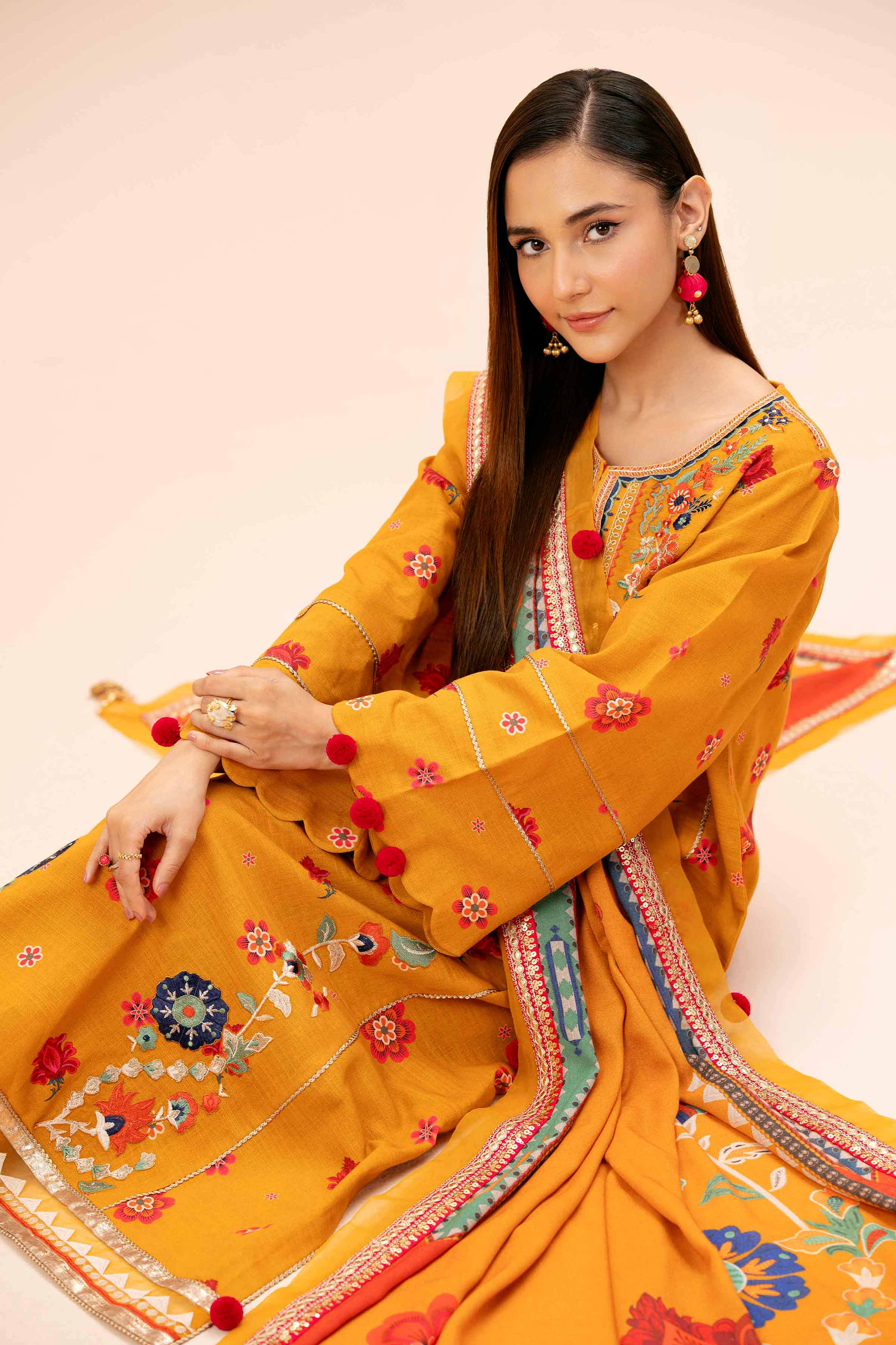 3 Piece - Printed Embroidered Suit - 42404205 - Image 2