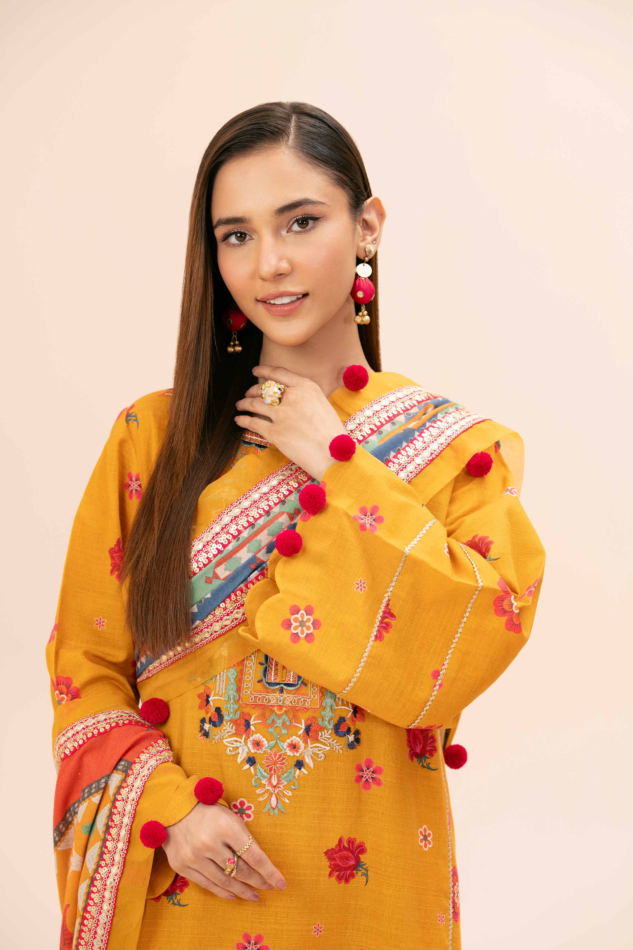 3 Piece - Printed Embroidered Suit - 42404205 - Image 4