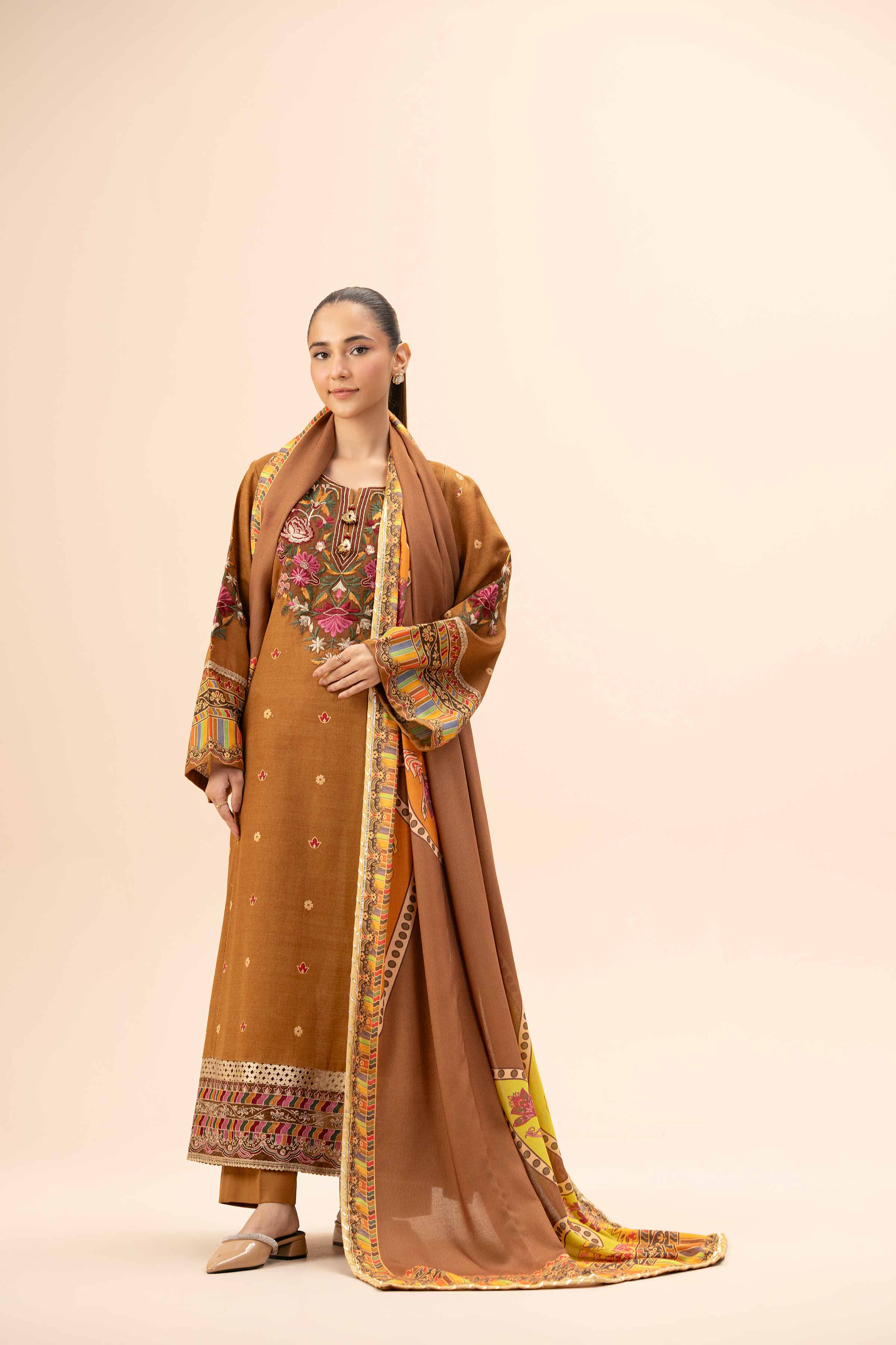 3 Piece - Printed Embroidered Suit - 42404206 - Image 5