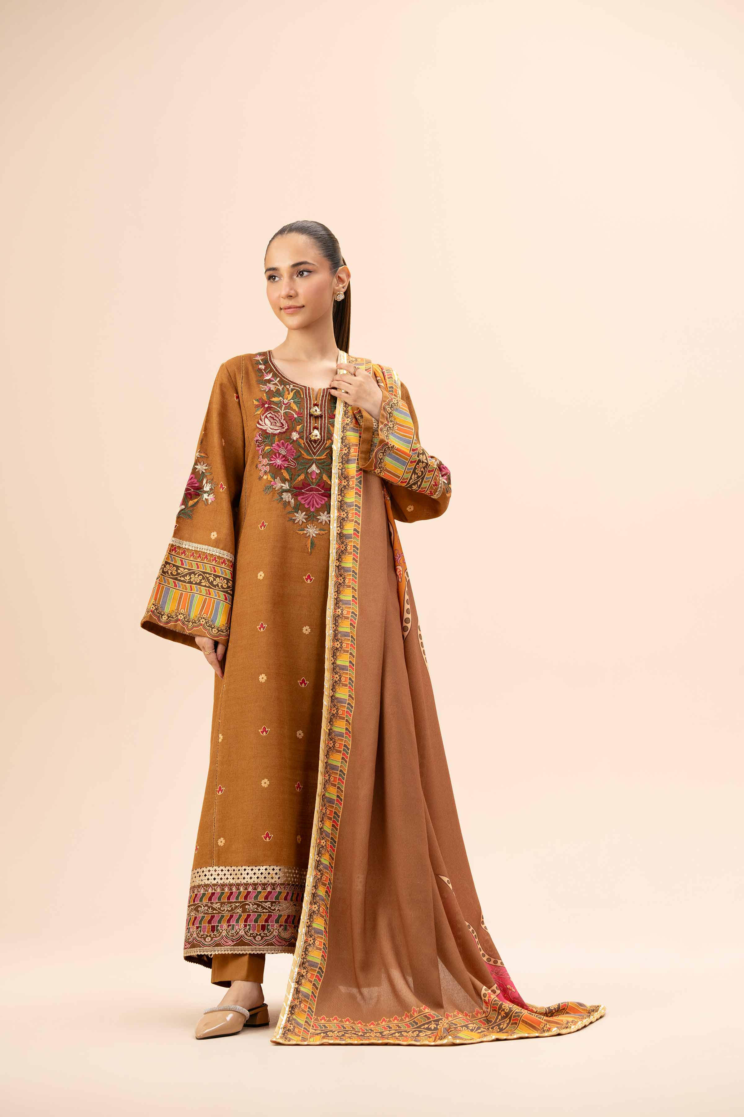 3 Piece - Printed Embroidered Suit - 42404206 - Image 6