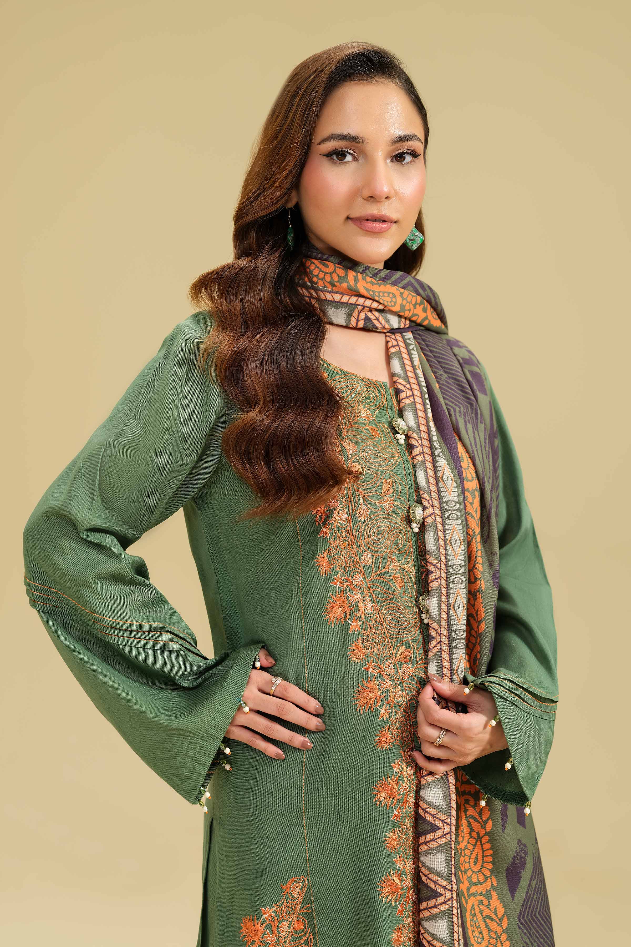 3 Piece - Embroidered Suit - 42404238 - Image 2