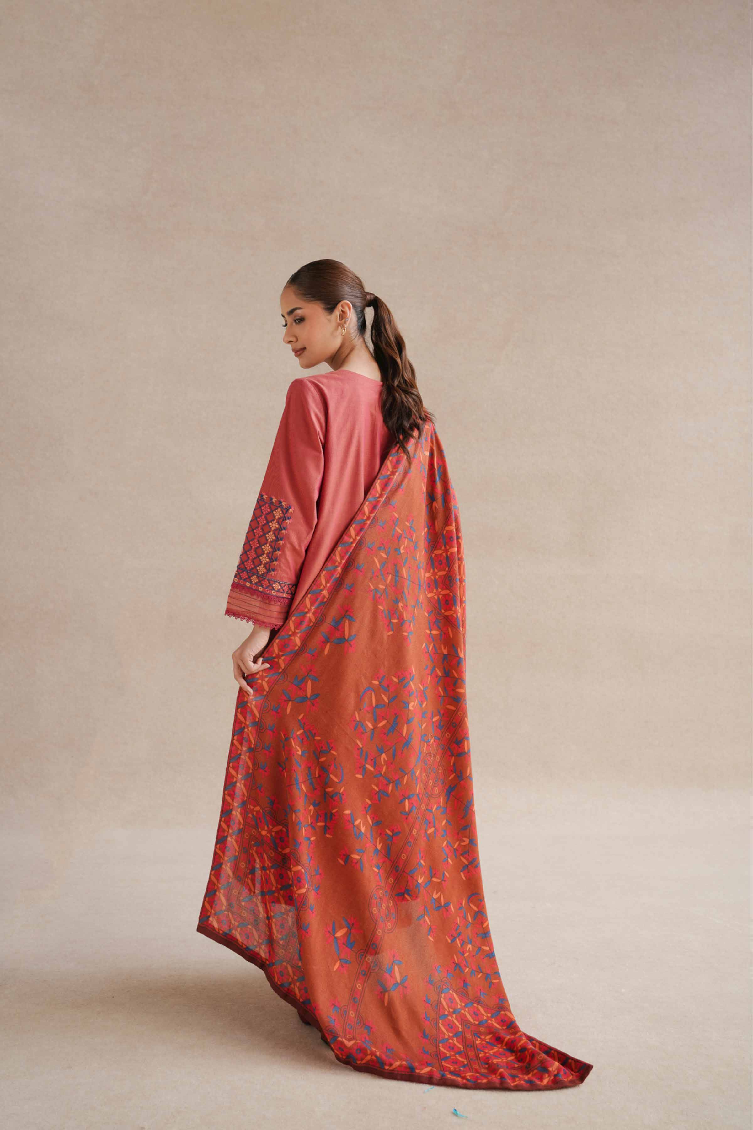 3 Piece - Yarn Dyed Embroidered Suit - 42404323 - Image 3