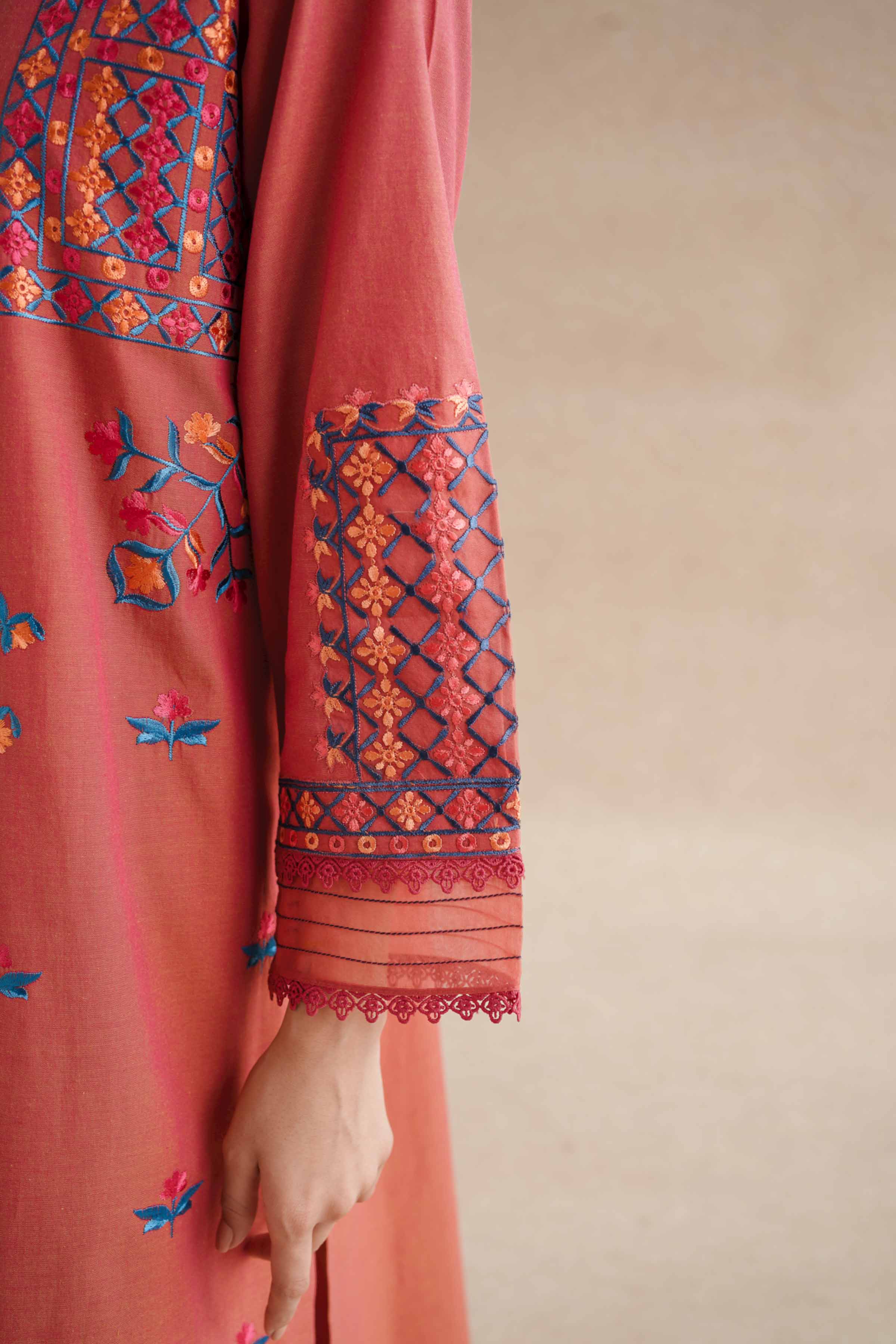 3 Piece - Yarn Dyed Embroidered Suit - 42404323 - Image 4
